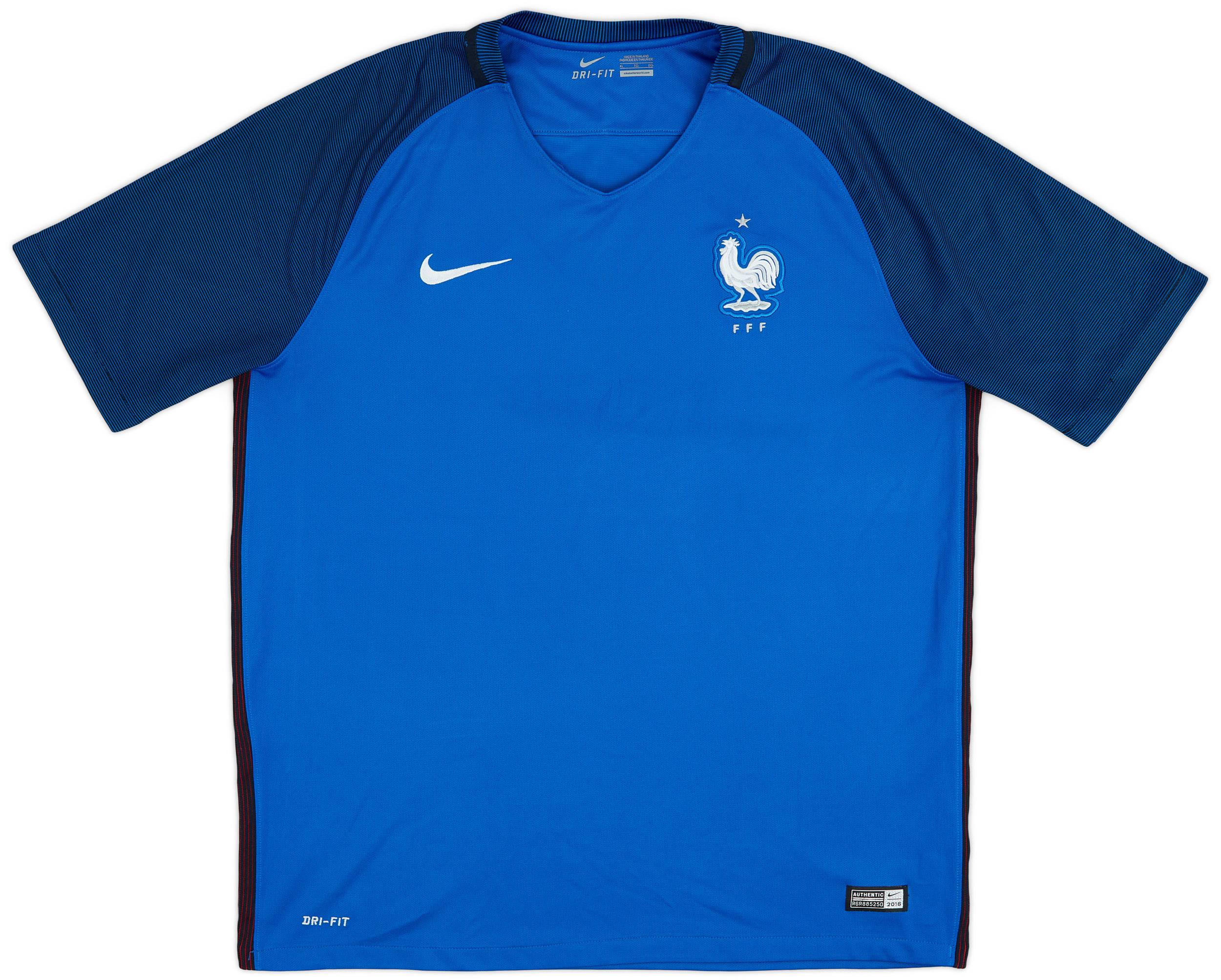 2016-17 France Home Shirt - 9/10 - (XL)