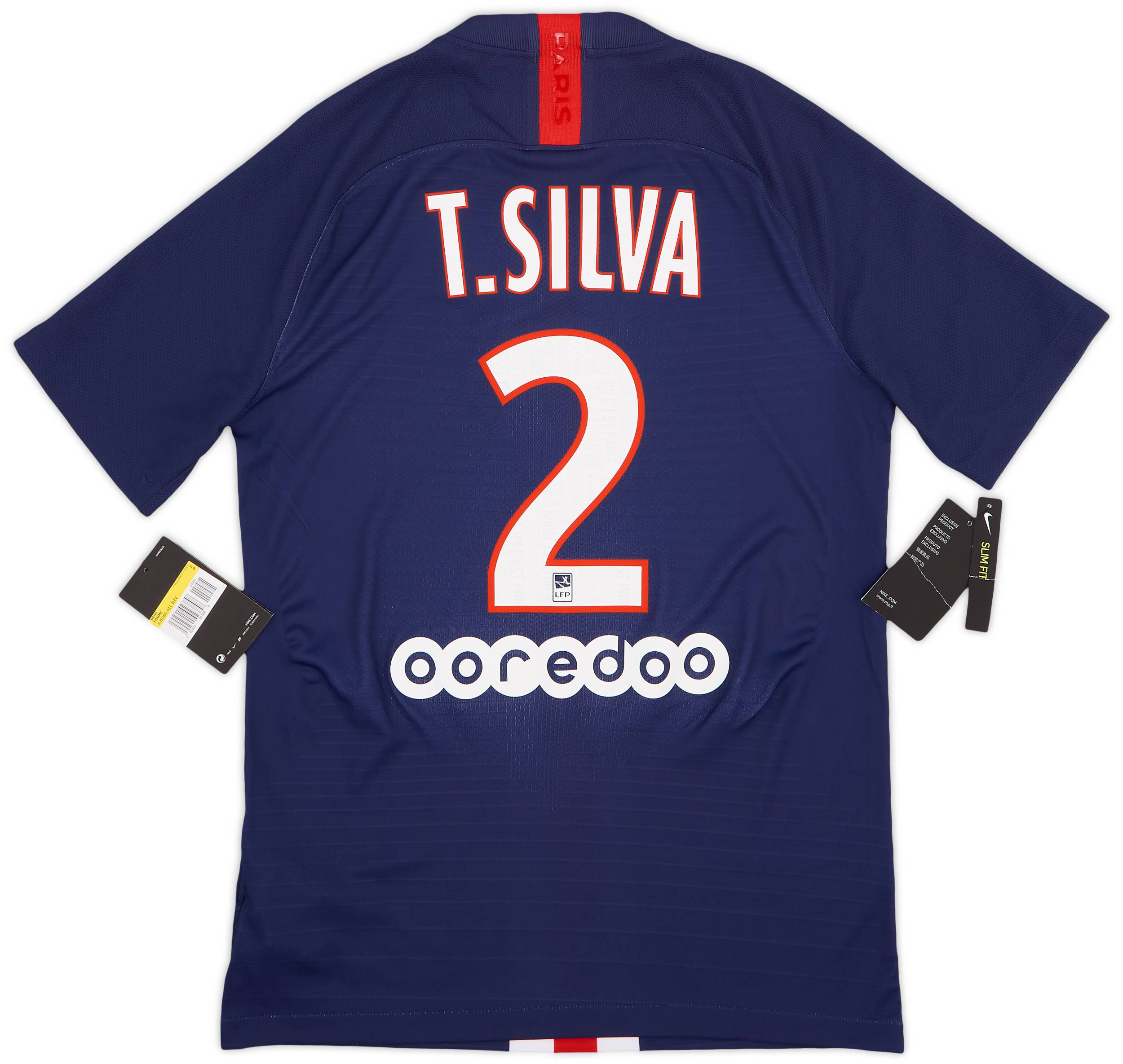 2019-20 Paris Saint-Germain Authentic Home Shirt T.Silva #2 (S)