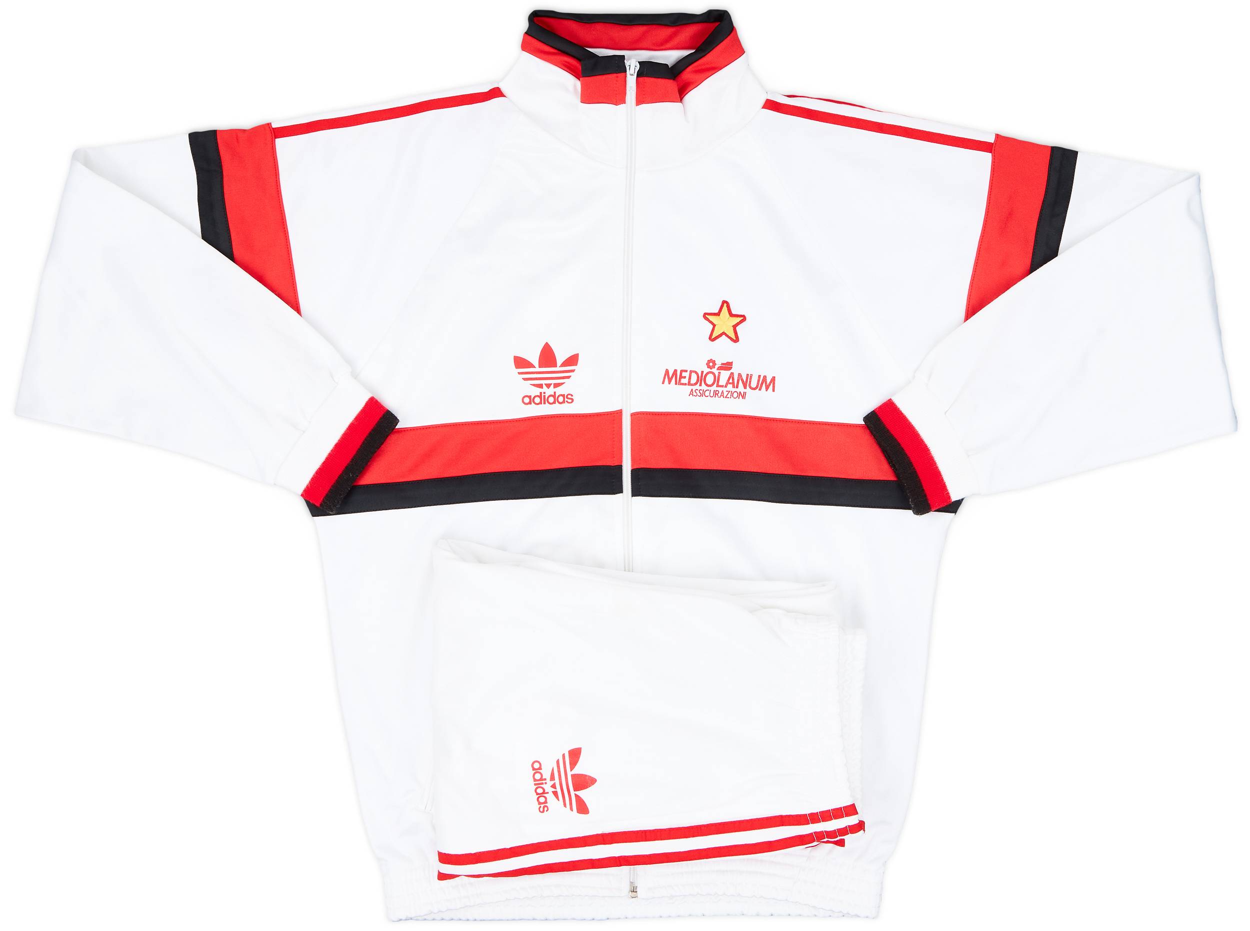 1990-92 AC Milan adidas Tracksuit - 8/10 - (M)