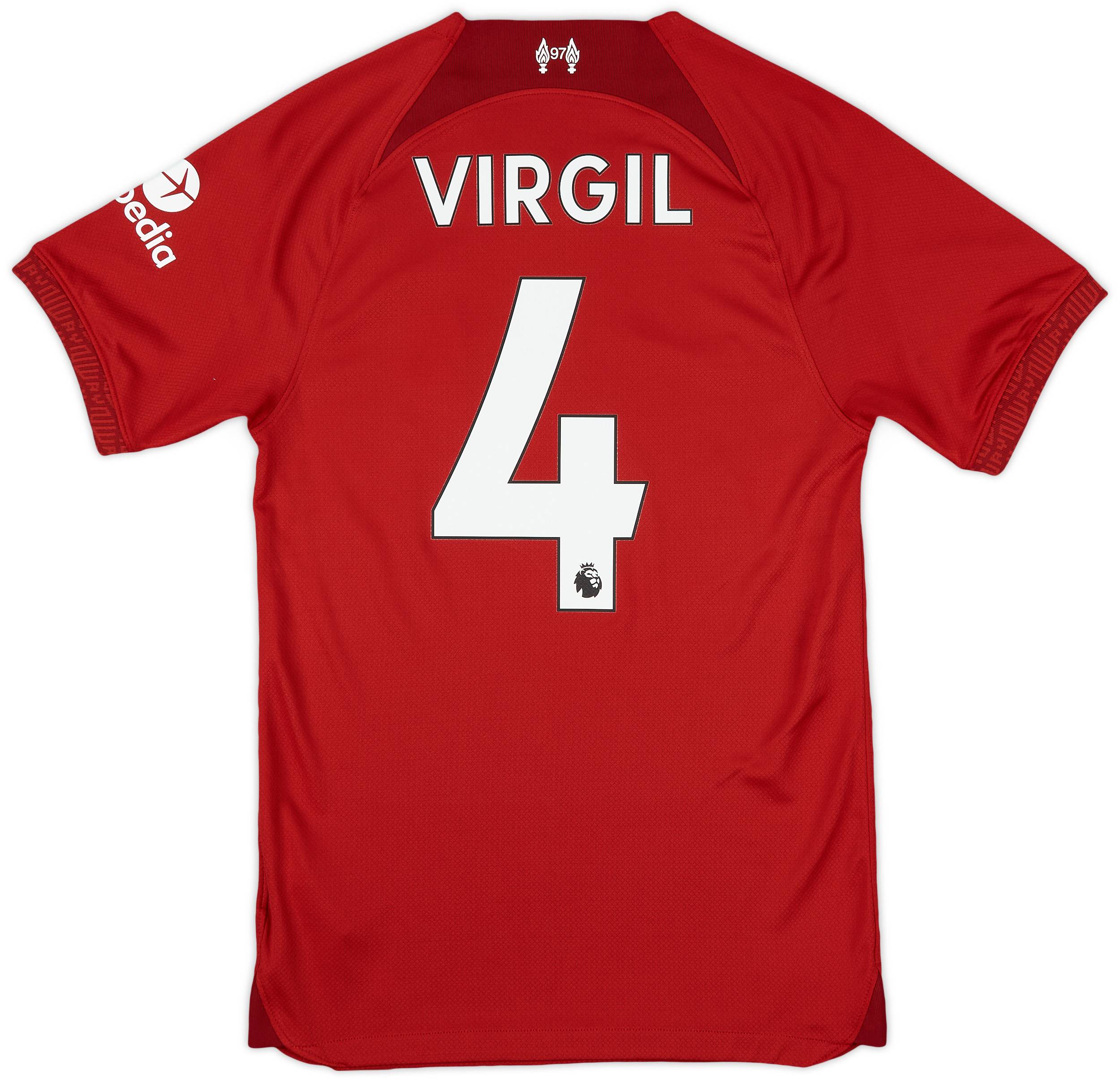 2022-23 Liverpool Home Shirt Virgil #4 - 10/10 - (XS)