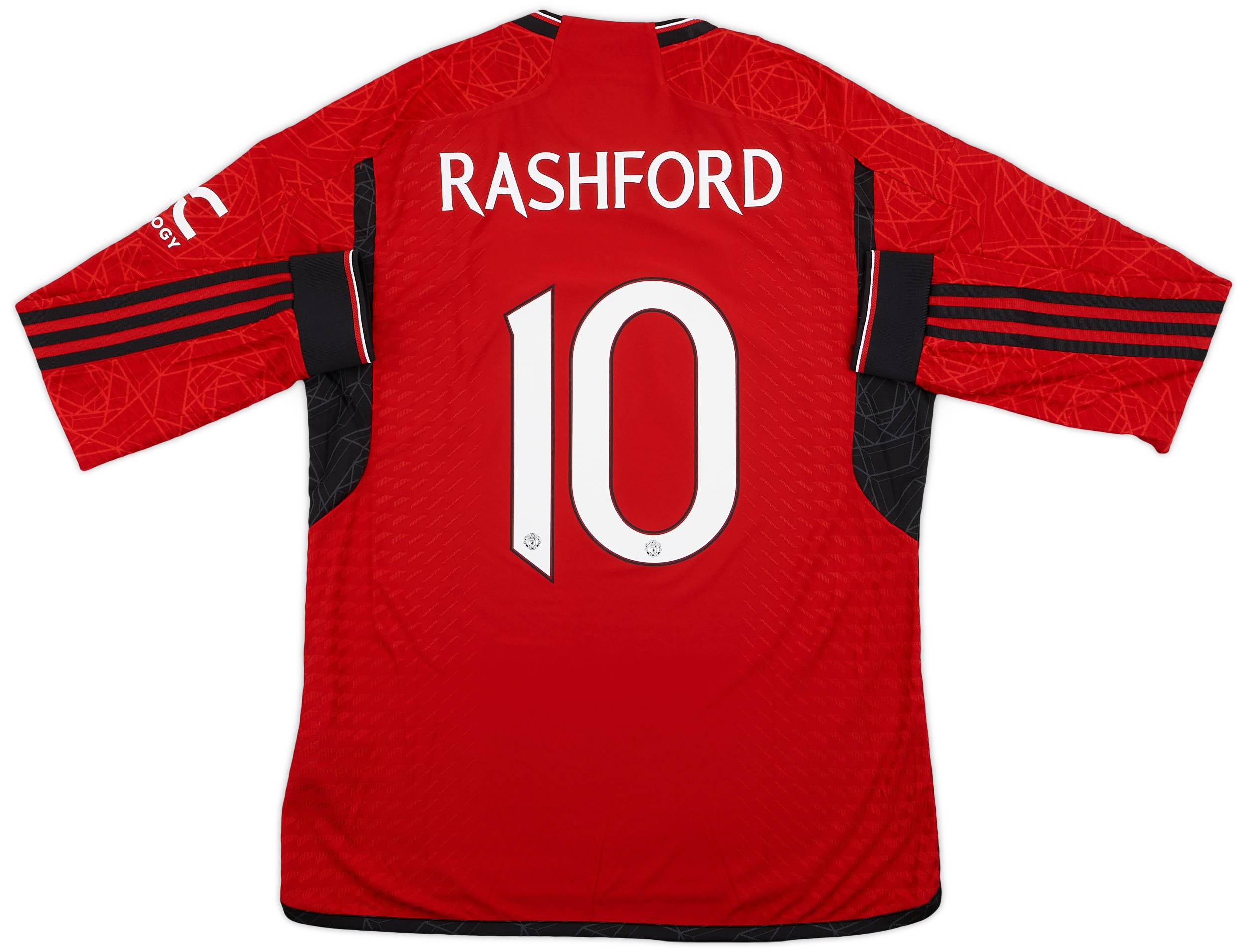 華麗 2023-24 Manchester United Authentic Home L/S Shirt Rashford 応援グッズ