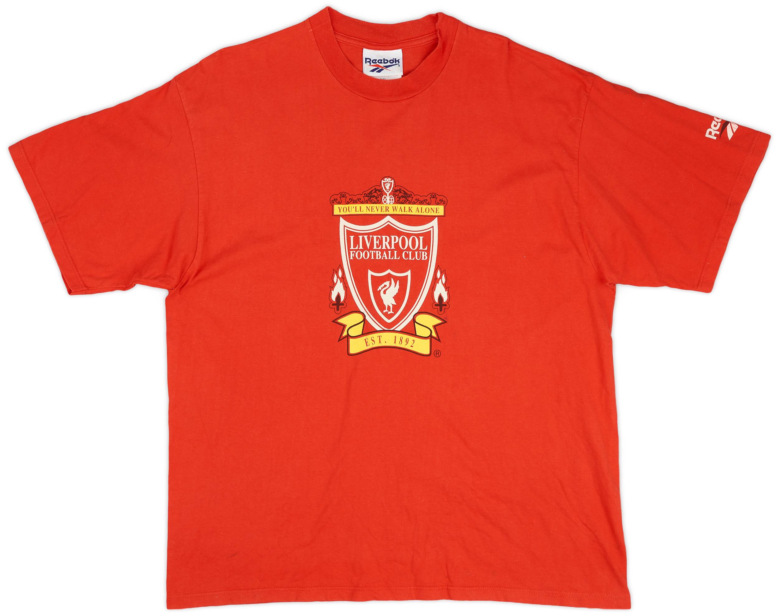 1996-98 Liverpool Reebok Cotton Tee - 9/10 - (XL)