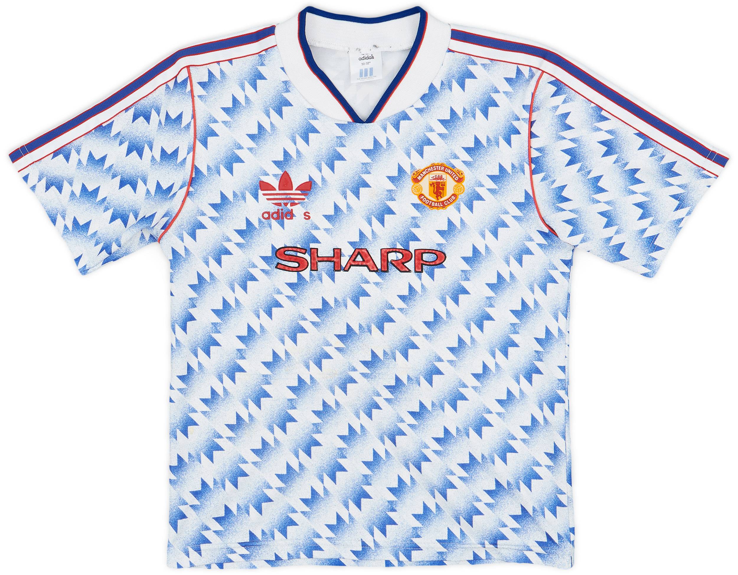 1990-92 Manchester United Away Shirt - 4/10 - (M.Boys)