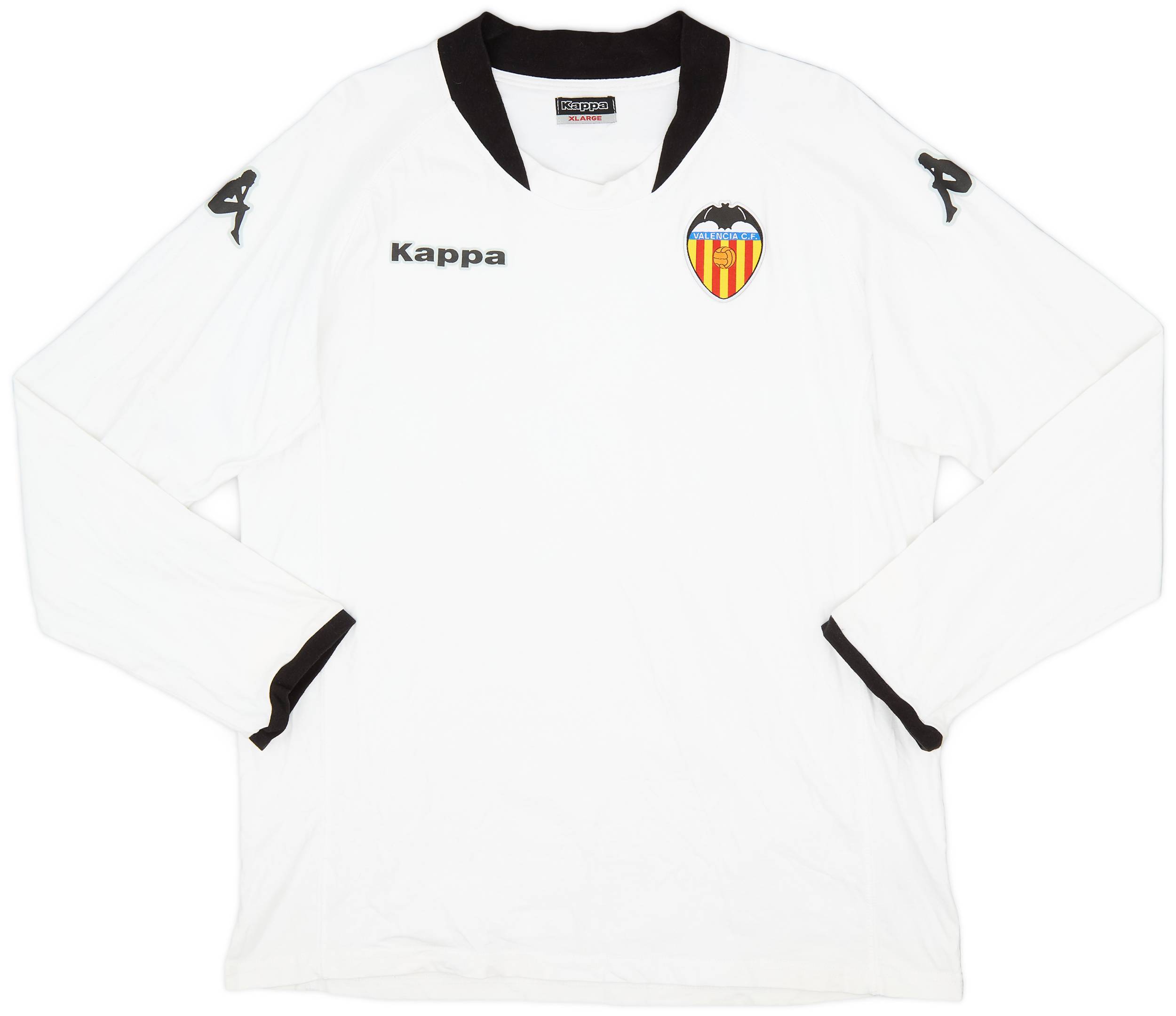 2009-10 Valencia Kappa Training Cotton L/S Tee - 8/10 - (XL)