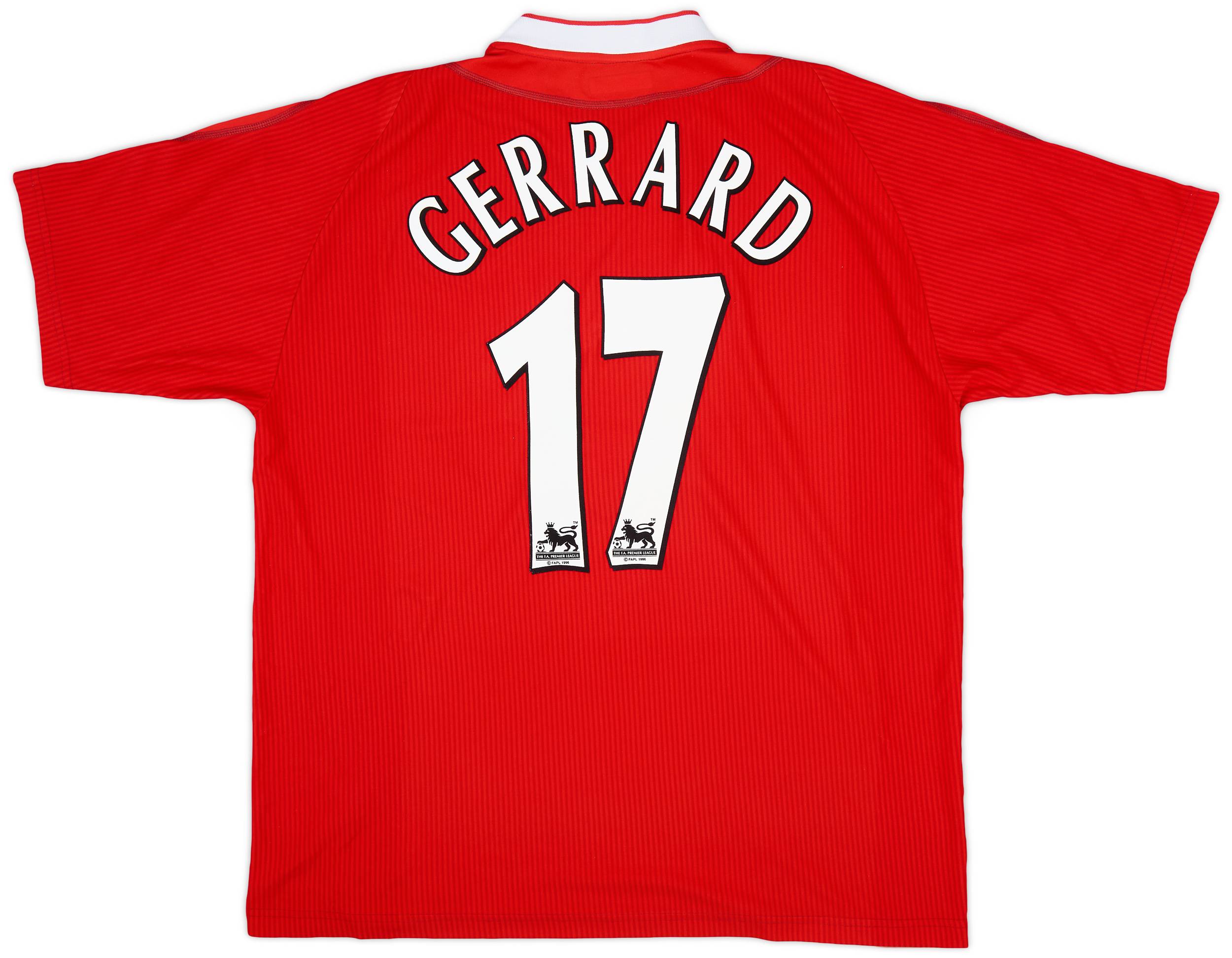 2002-04 Liverpool Home Shirt Gerrard #17 - 5/10 - (XL)