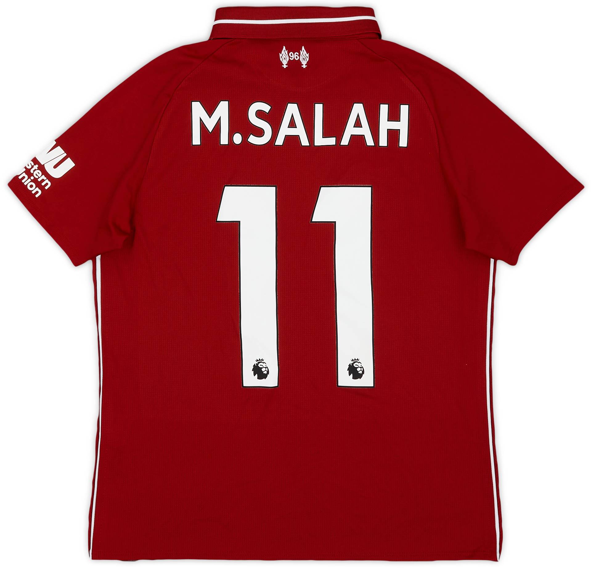 2018-19 Liverpool Home Shirt Salah #11 - 8/10 - (L.Boys)