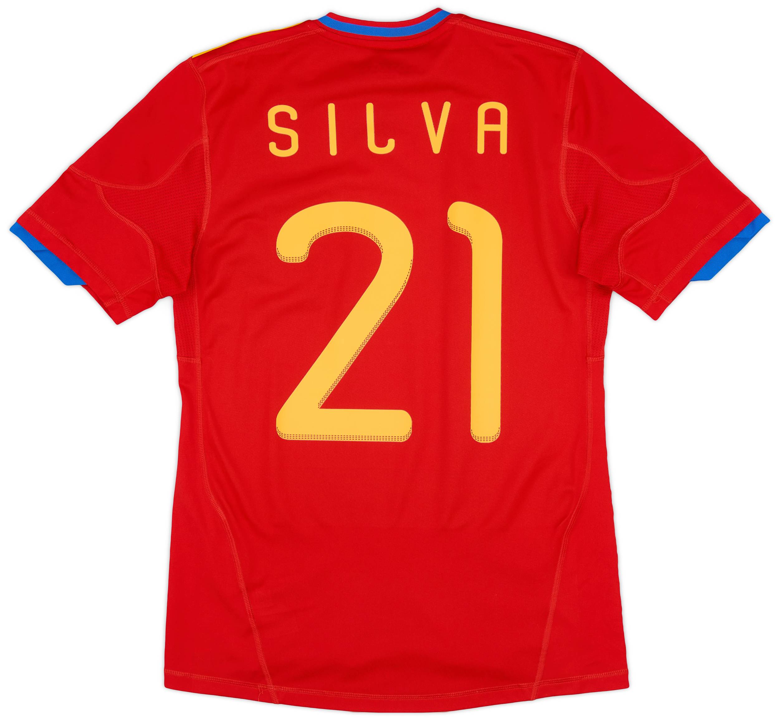 2009-10 Spain Home Shirt Silva #21 - 8/10 - (S)