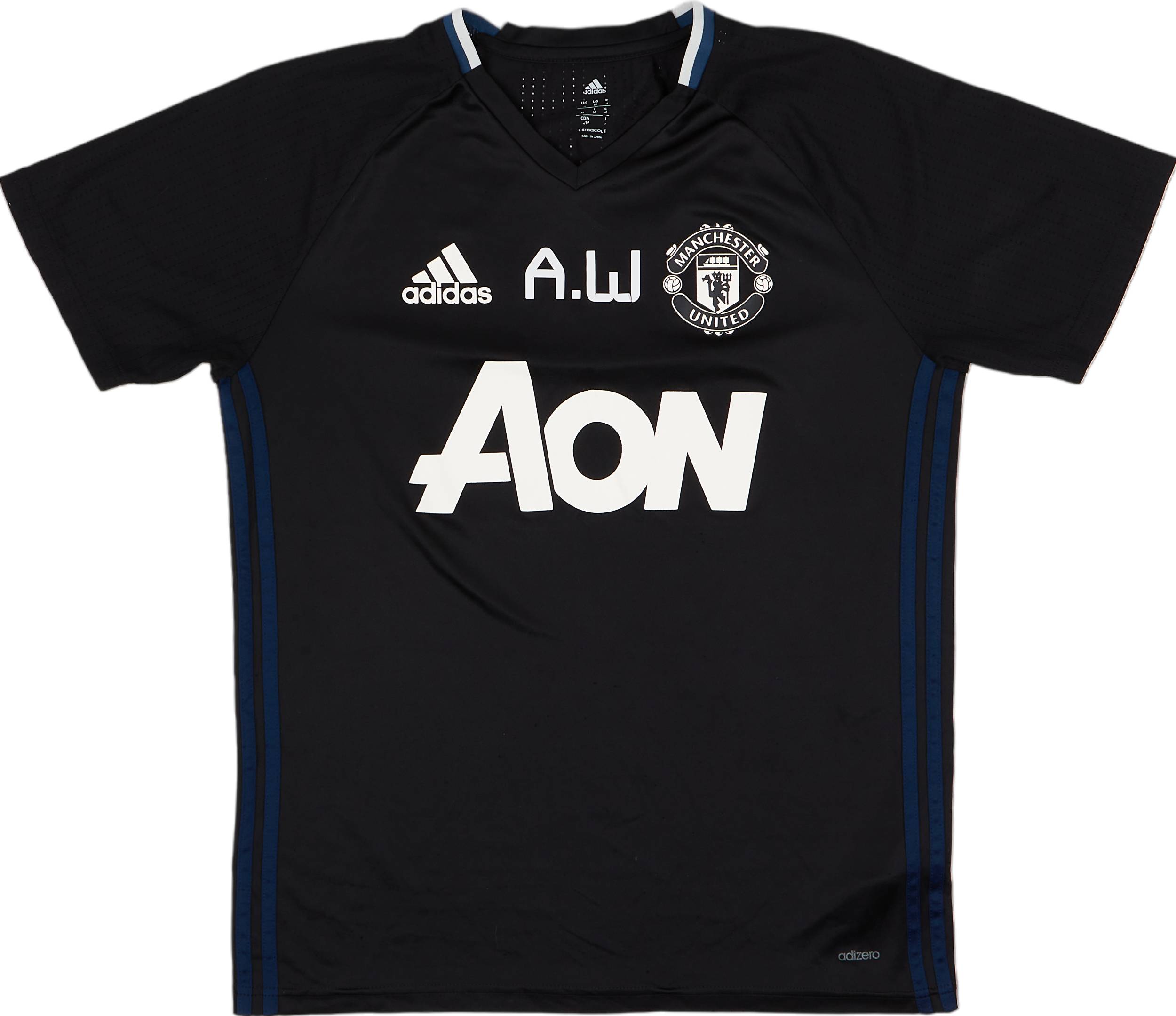 2016-17 Manchester United adidas Staff Issue Training Shirt A.W' - 7/10 - (S)