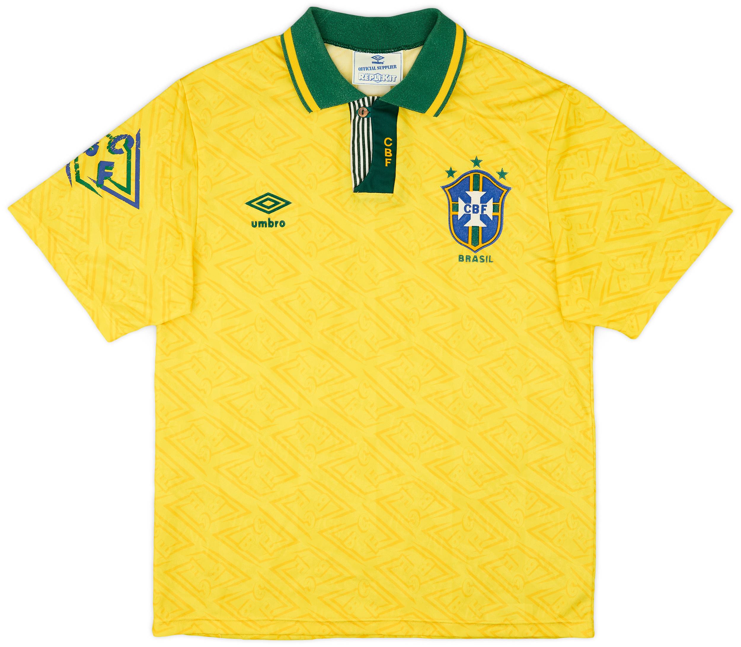 1991-93 Brazil Home Shirt - 7/10 - (S)