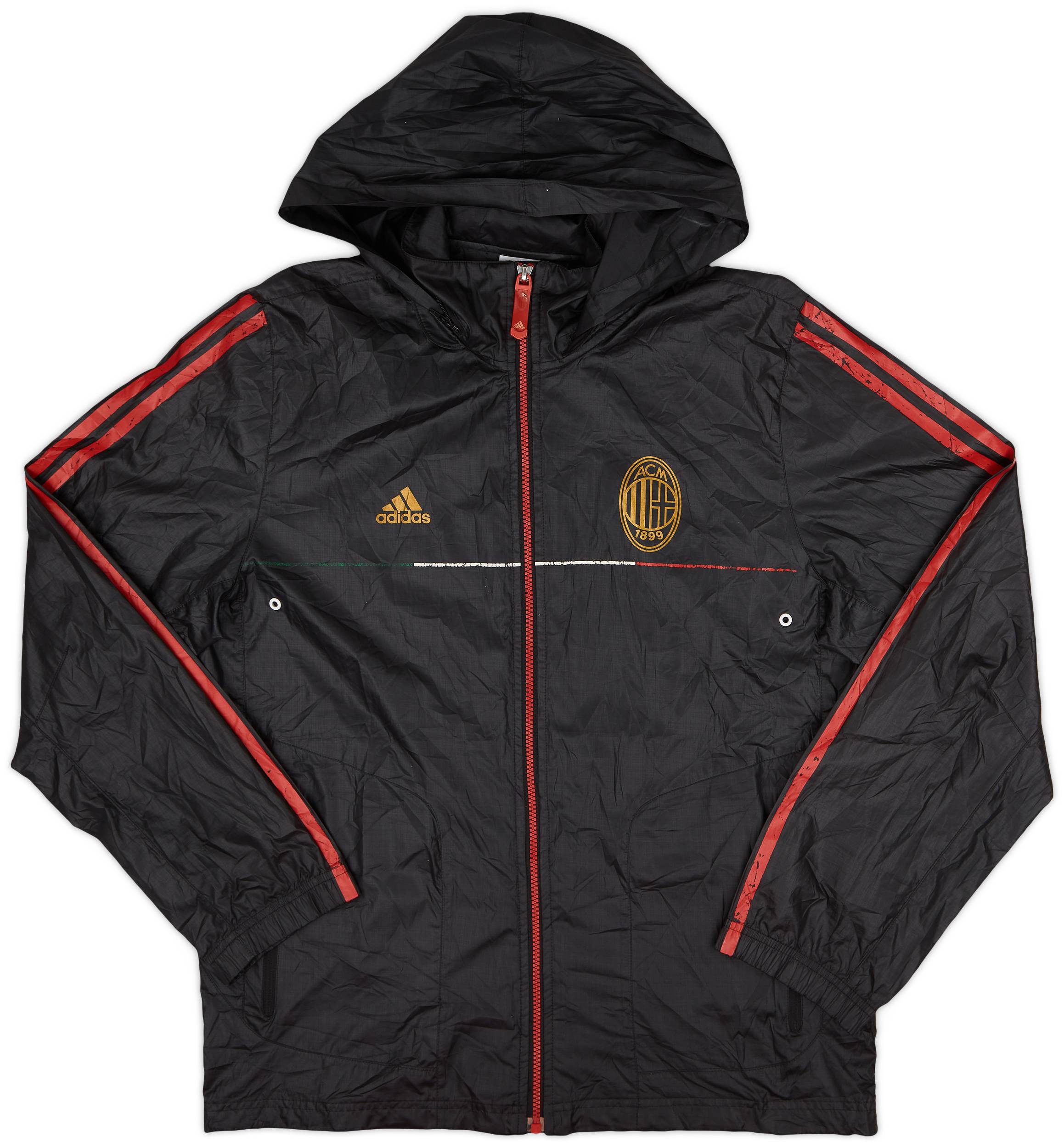 2011-12 AC Milan adidas Hooded Rain Jacket - 8/10 - (M)