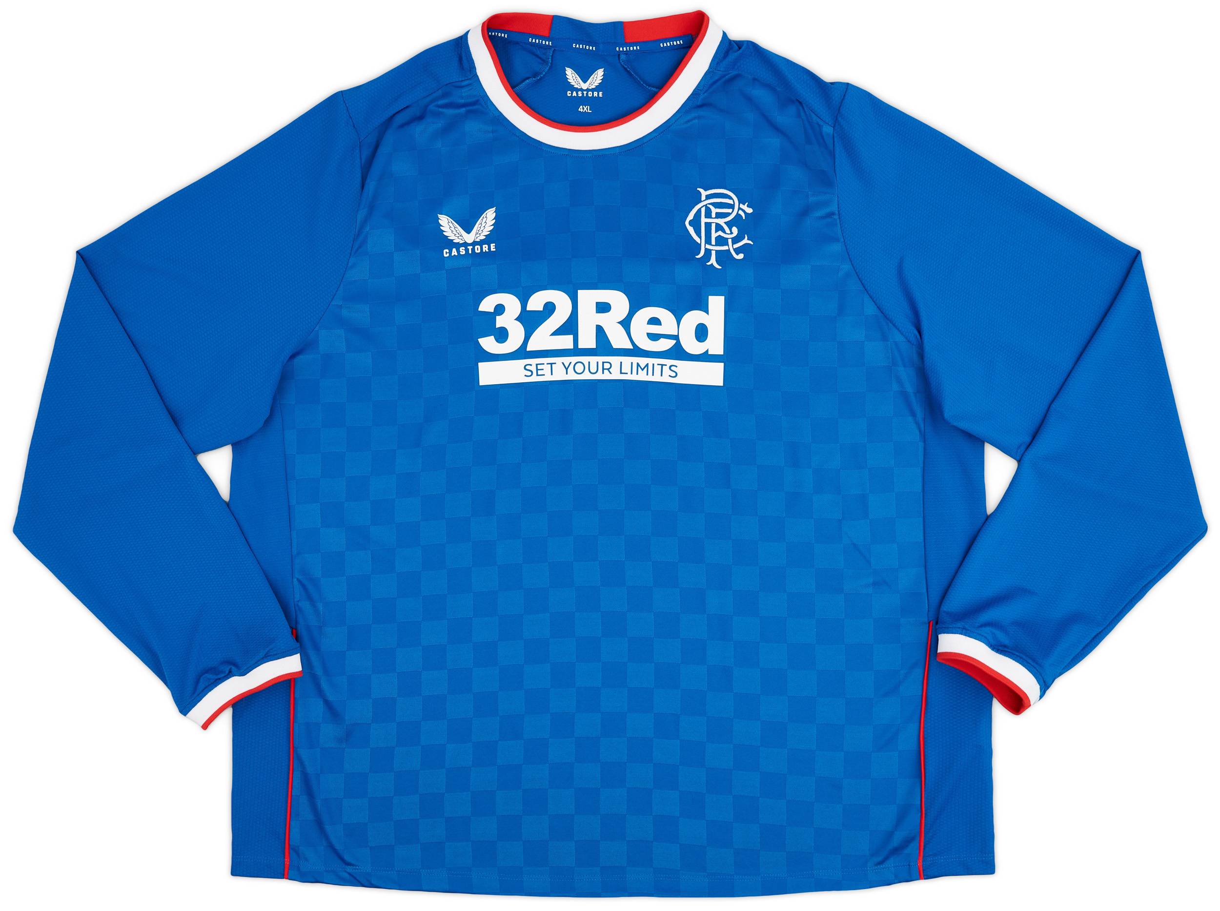 2022-23 Rangers Authentic Home L/S Shirt - As New - (4XL)