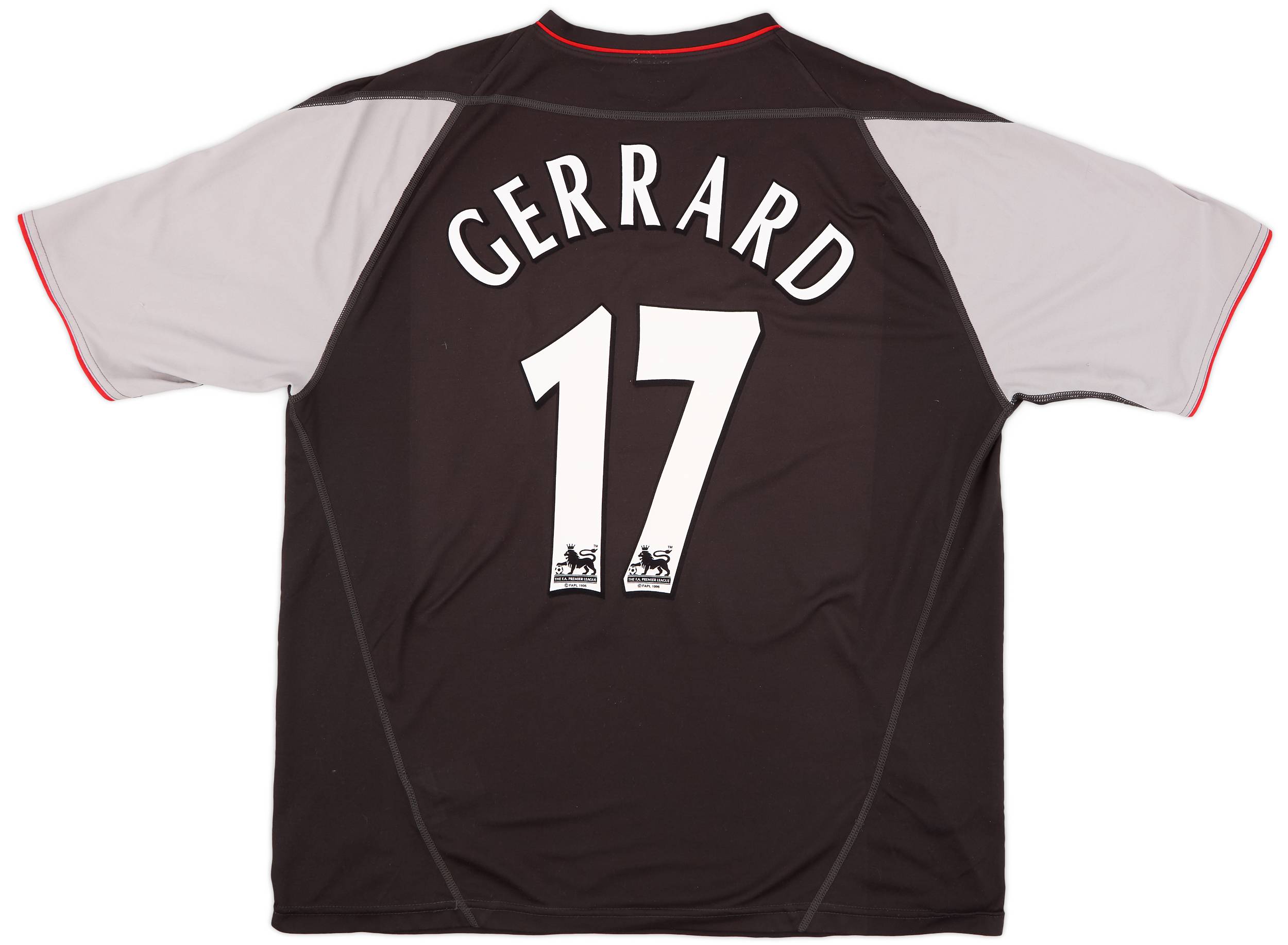 2002-04 Liverpool Away Shirt Gerrard #17 - 8/10 - (XL)