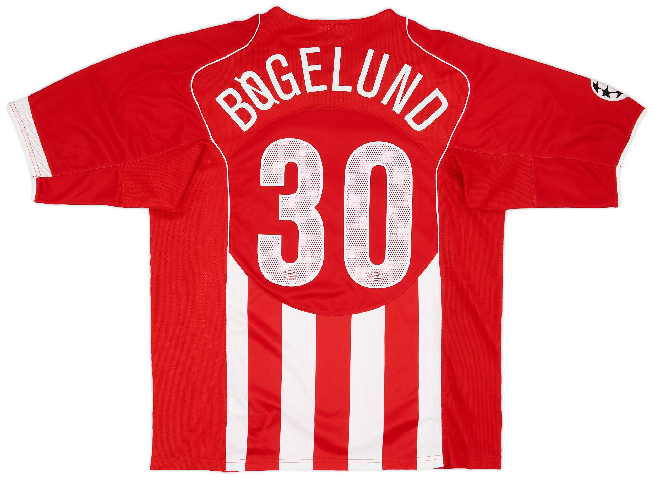 2004-05 PSV Champions League Home Shirt Bogelund #30 - 8/10 - (XL)