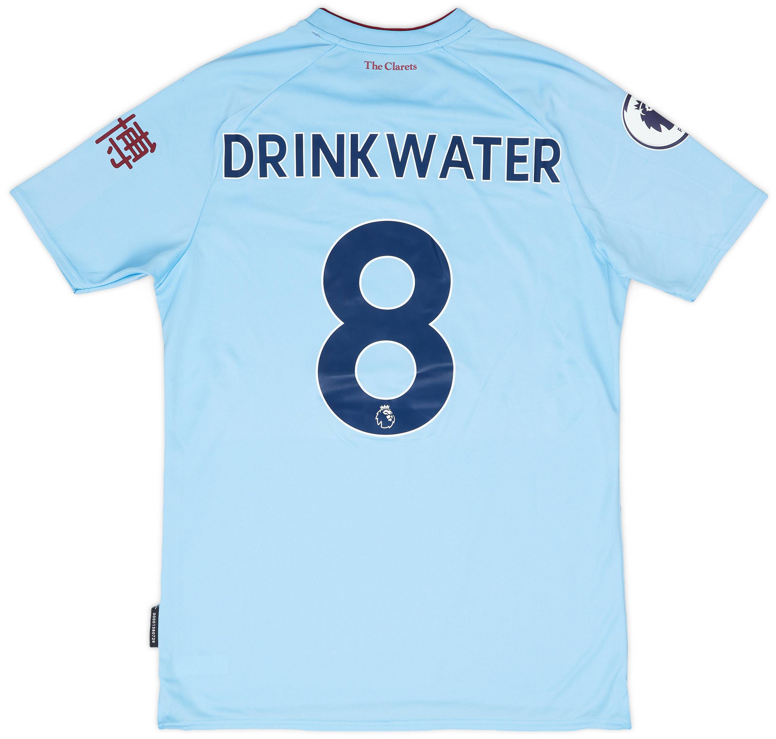 2019-20 Burnley Match Issue Away Shirt Drinkwater #8