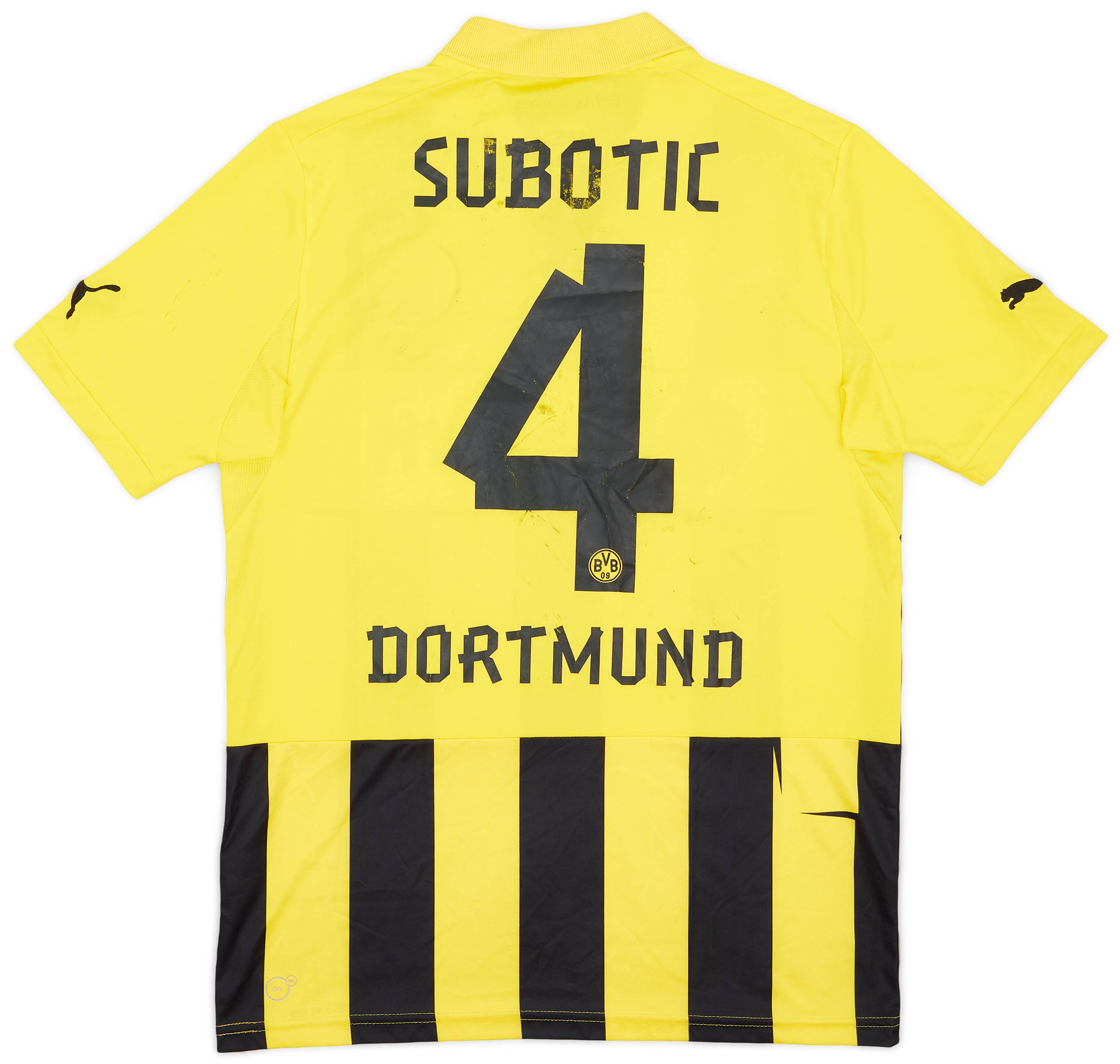 2012-13 Borussia Dortmund European Home Shirt Subotic #4 - 5/10 - (XL.Boys)