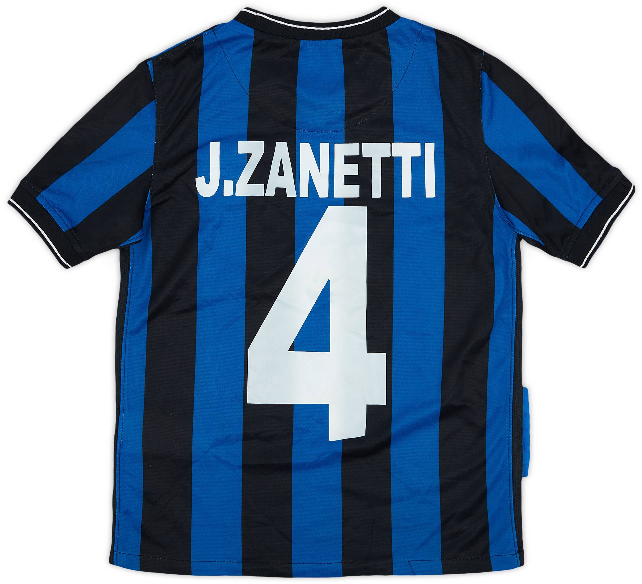 2009-10 Inter Milan Home Shirt J.Zanetti #4 - 7/10 - (S.Boys)