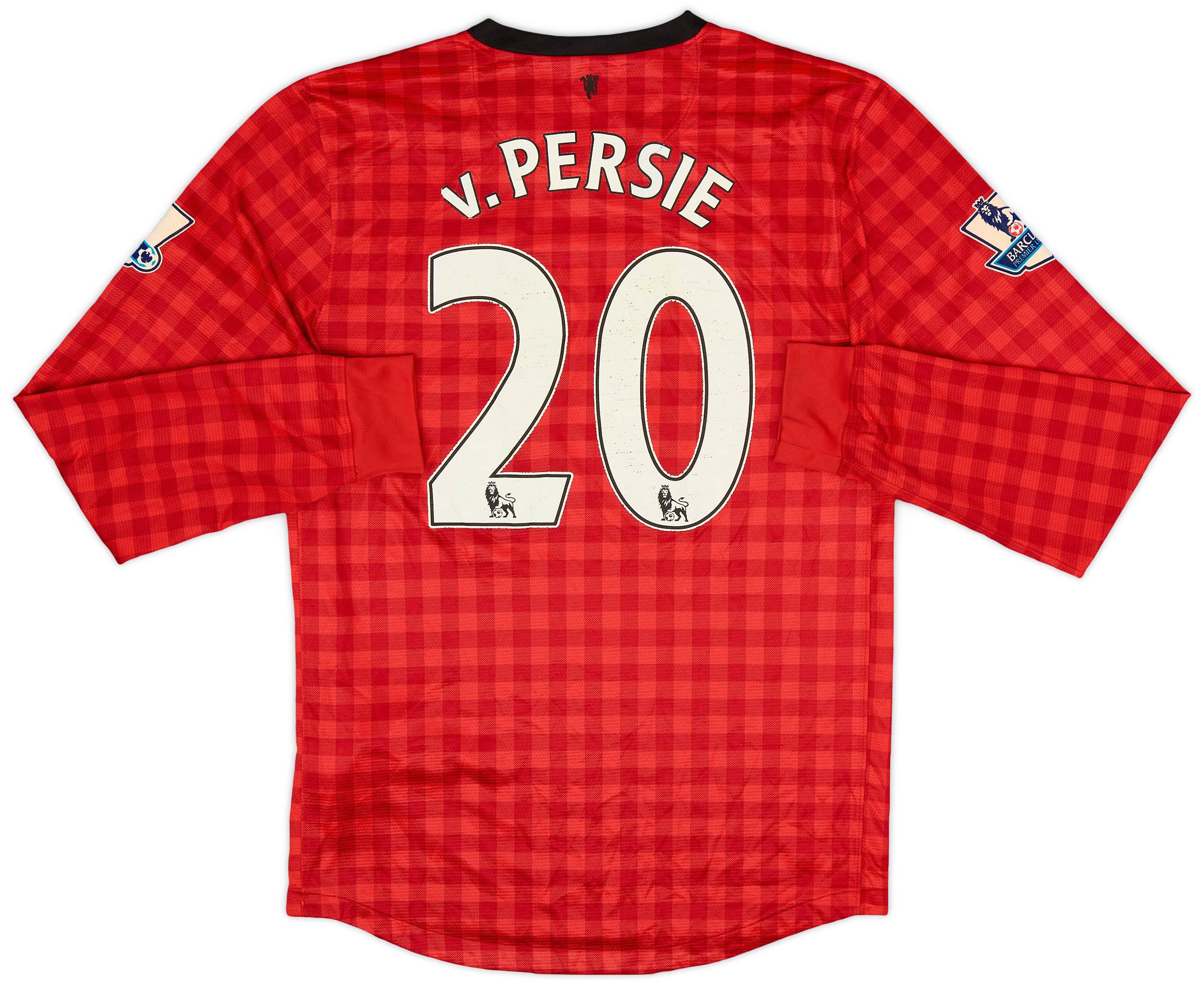 2012-13 Manchester United Home L/S Shirt v.Persie #20 - 4/10 - (S)