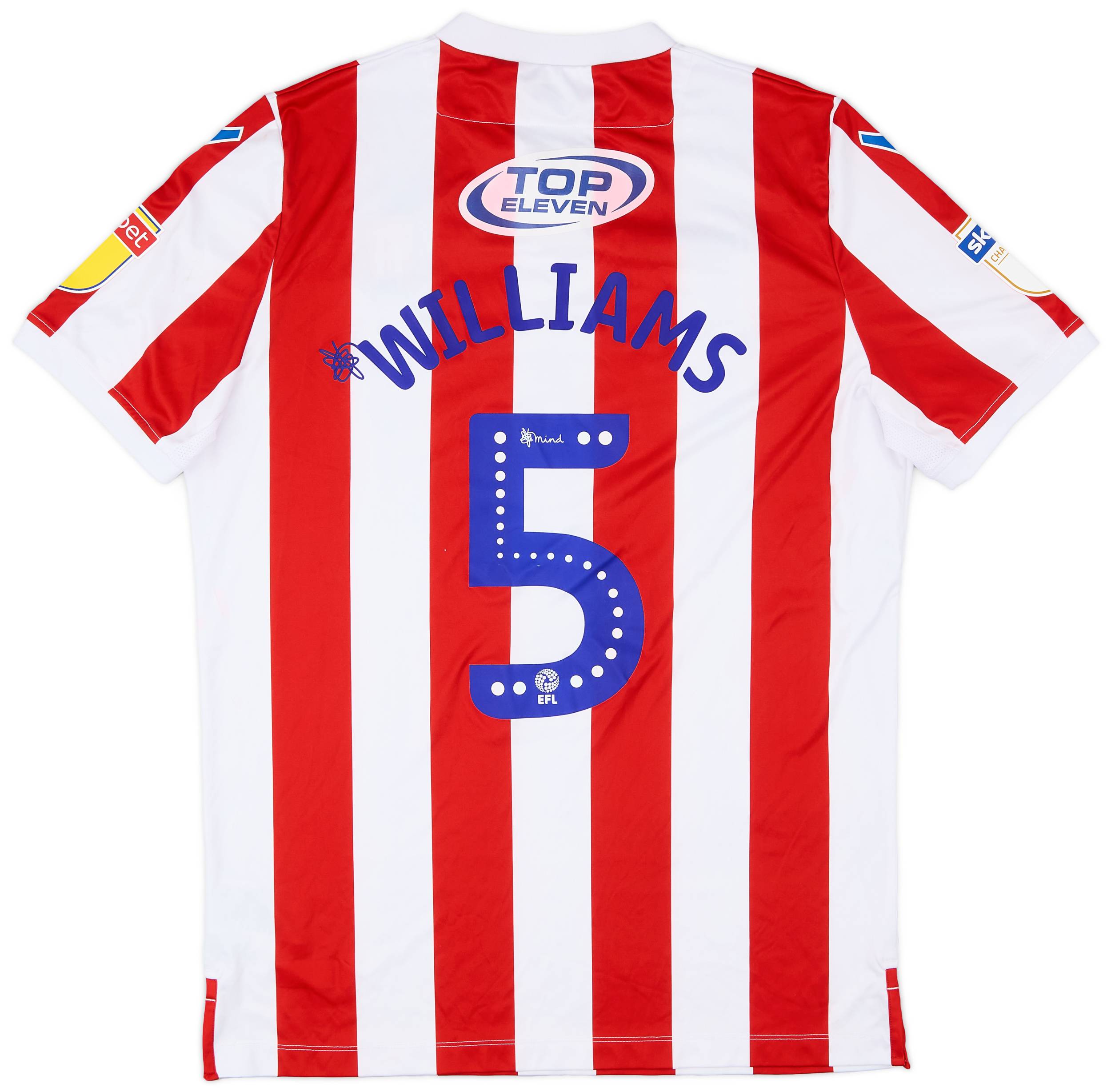 2018-19 Stoke City Match Issue Home Shirt Williams #5