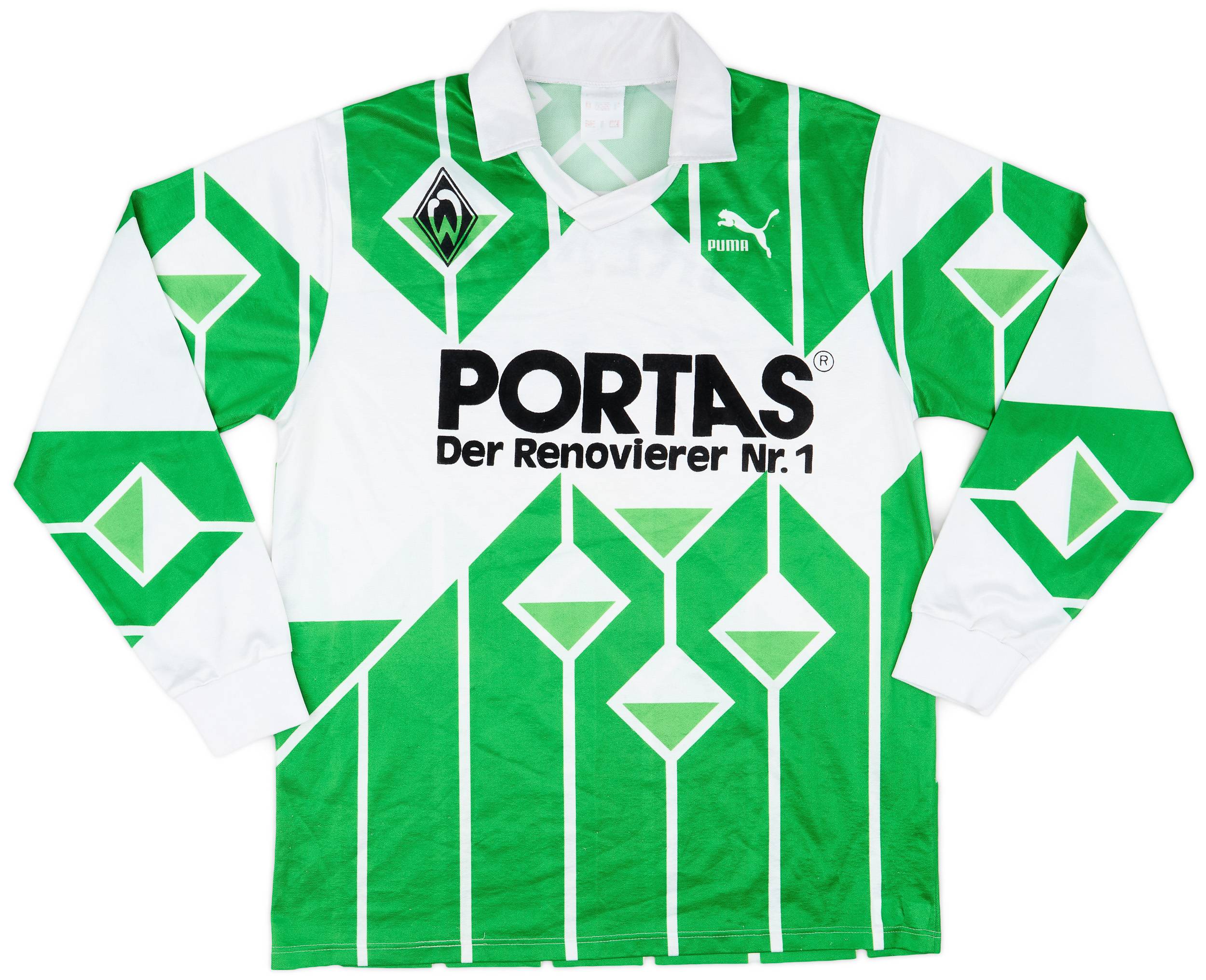 1993/94 Werder Bremen Vintage PUMA L/S Home Football Shirt