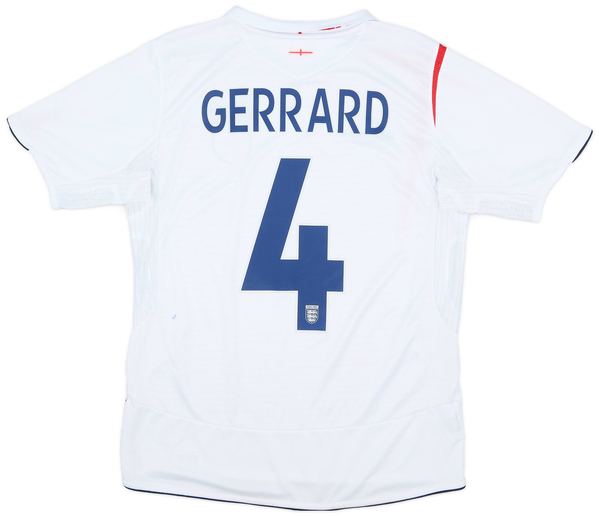 2005-07 England Home Shirt Gerrard #4 - 8/10 - (M)