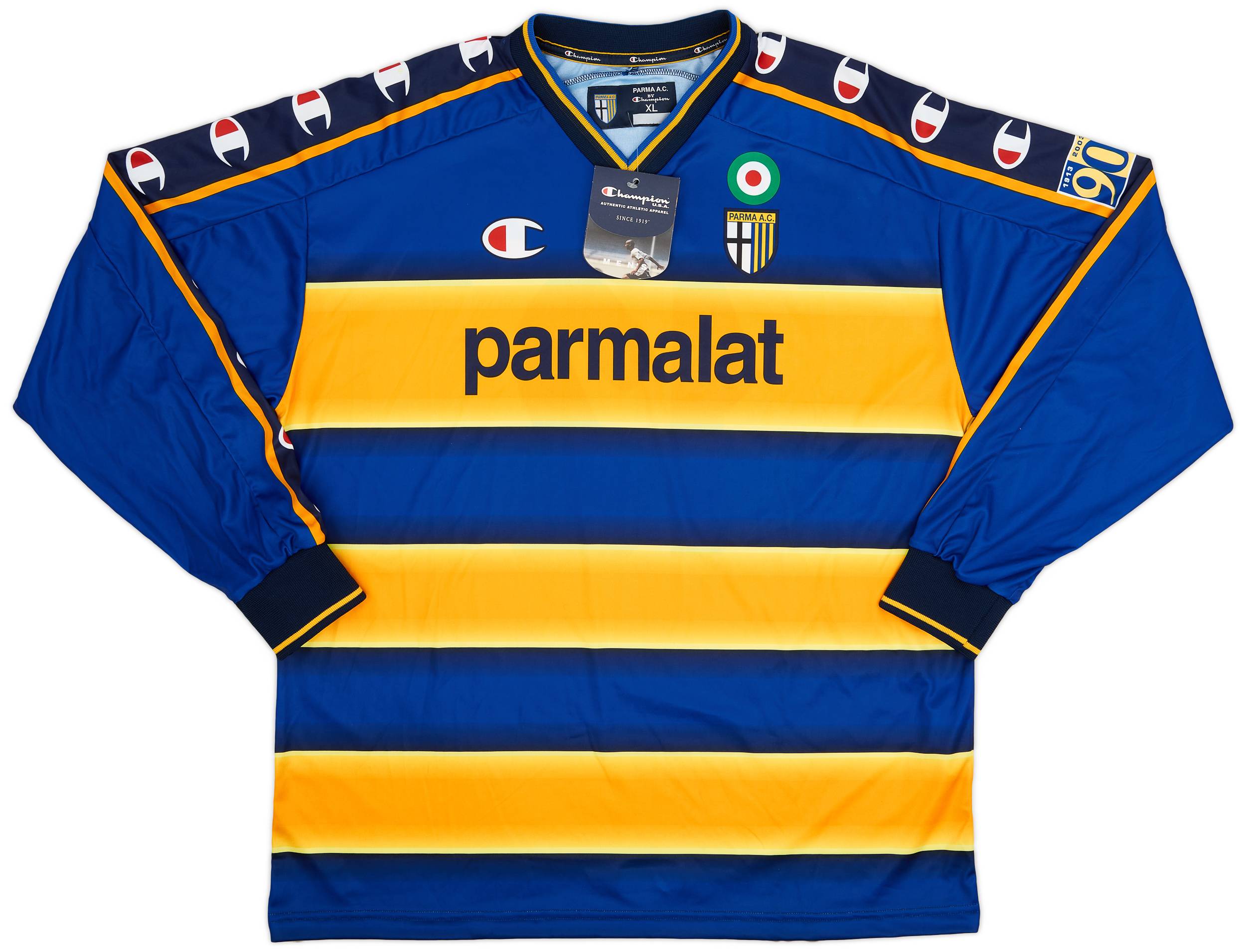 2002-03 Parma Basic Home L/S Shirt Sempre Con Voi #12 (XL)
