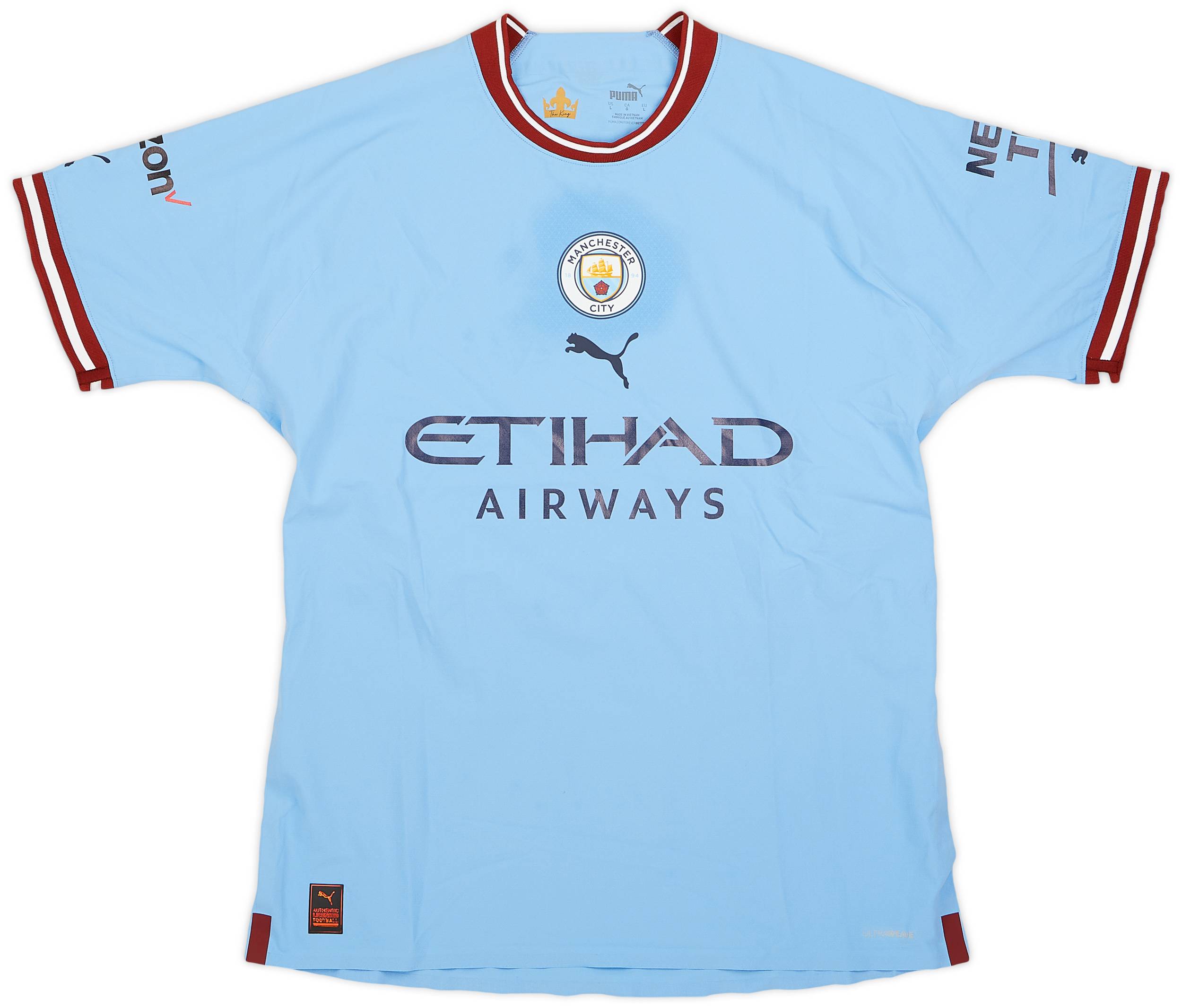 2022-23 Manchester City Match Worn Home Shirt Walker #2