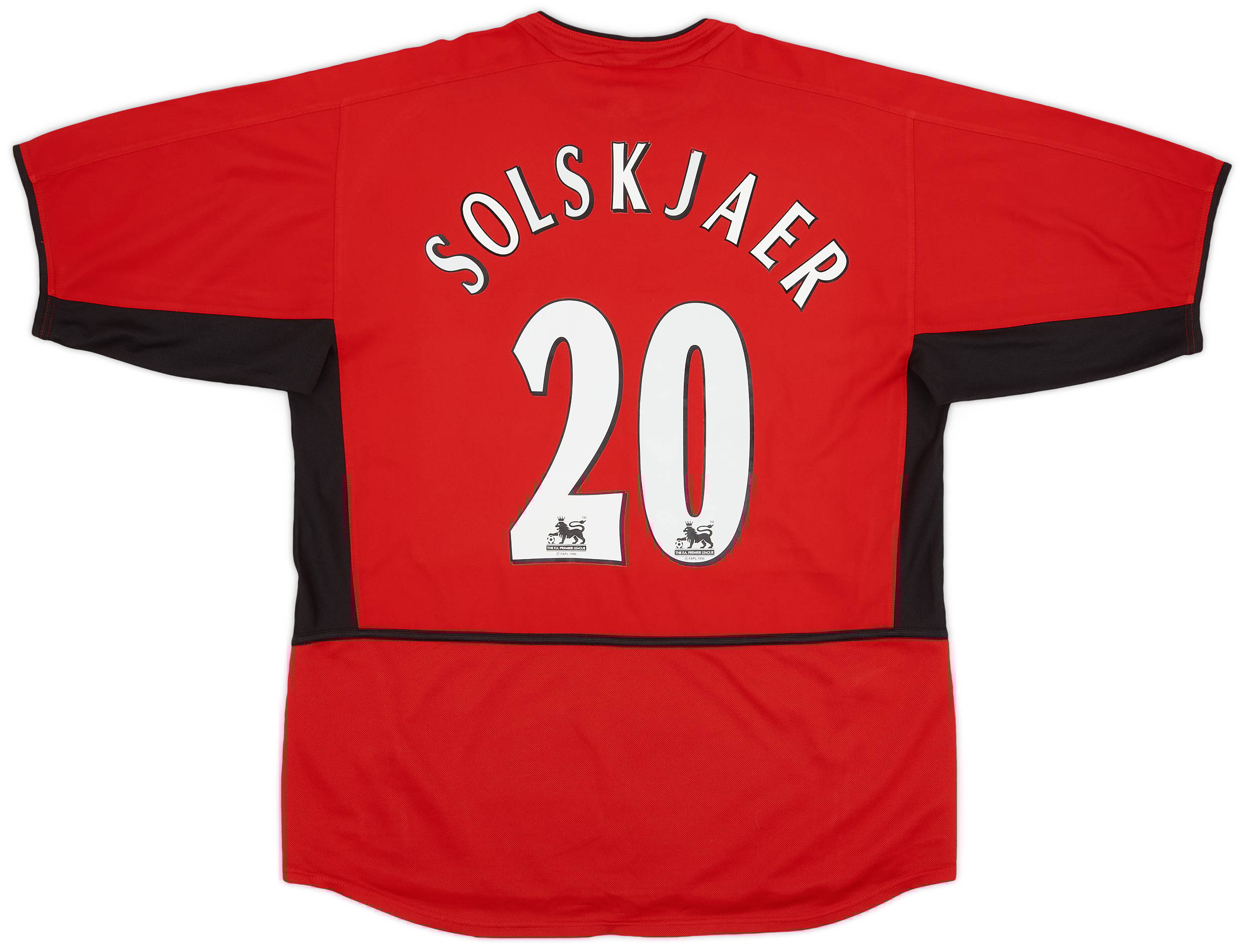 2002-04 Manchester United Home Shirt Solskjaer #20 - 8/10 - (L)