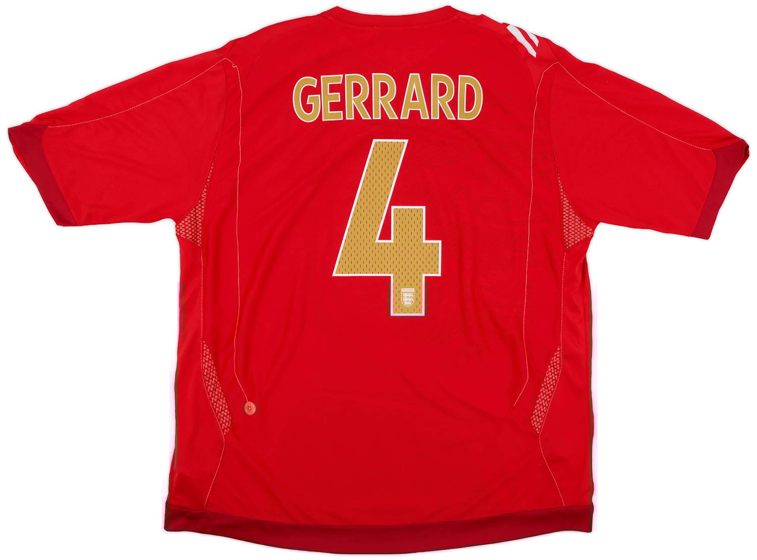 2006-08 England Away Shirt Gerrard #4 - 8/10 - (XXL)