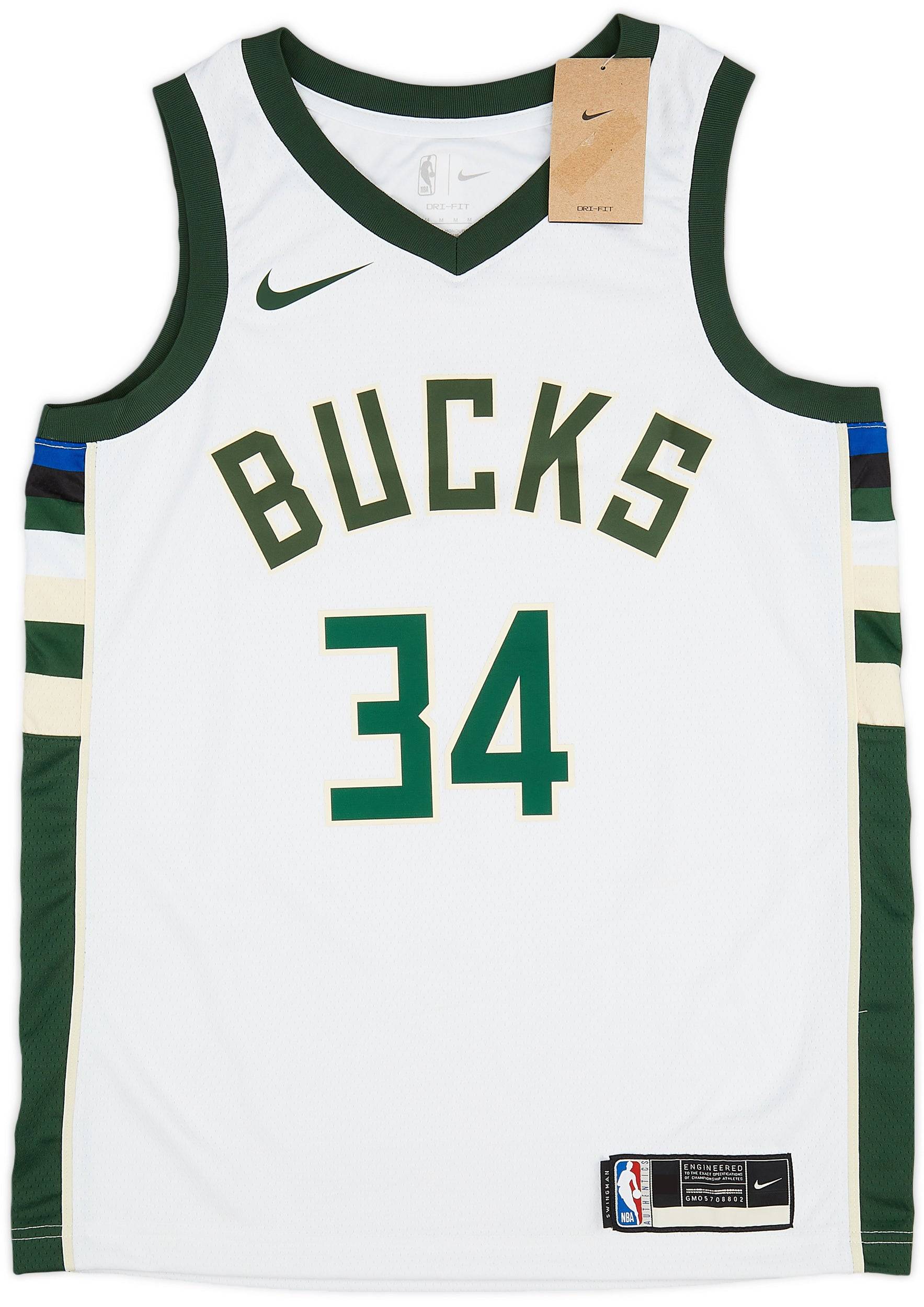 2017 23 Milwaukee Bucks Antetokounmpo 34 Nike Swingman Jersey Home M W Tags