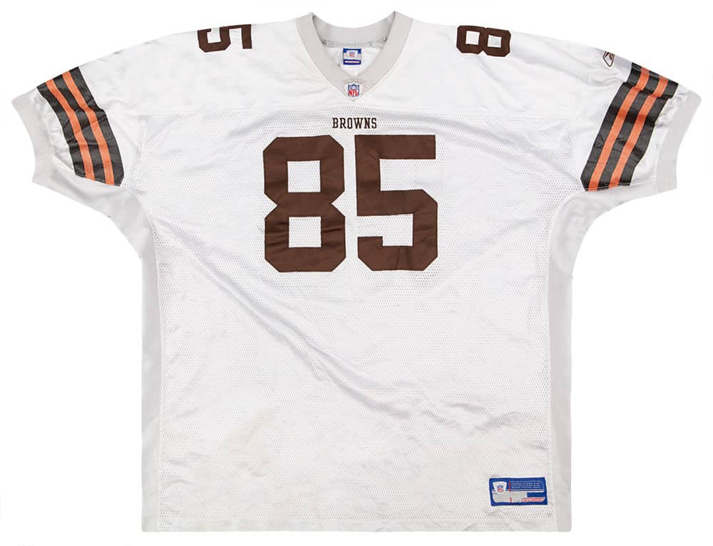 2002-03 Cleveland Browns Johnson #85 Authentic Reebok Jersey (Away) 4XL