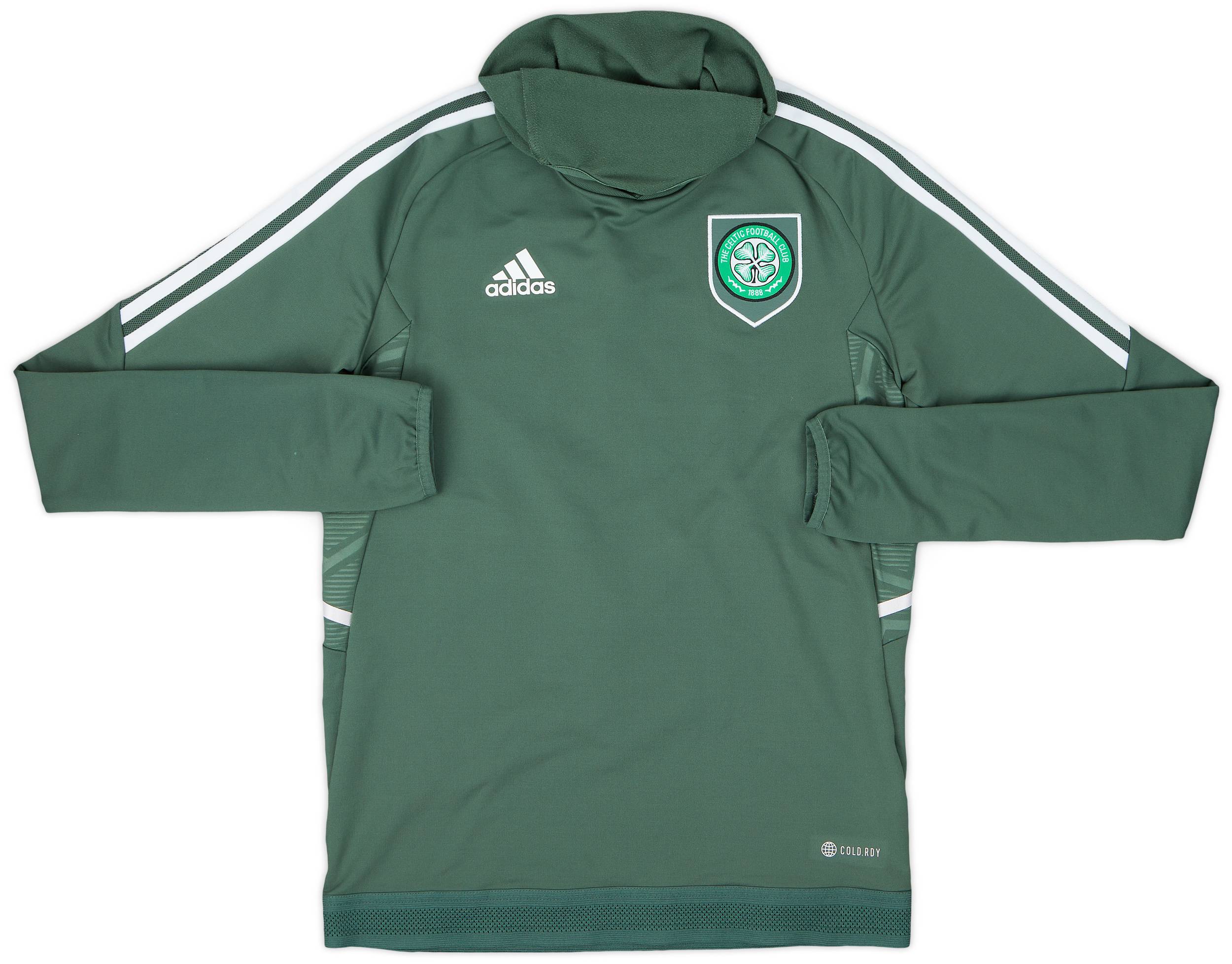 2022-23 Celtic adidas Hooded Drill Top - 9/10 - (S)