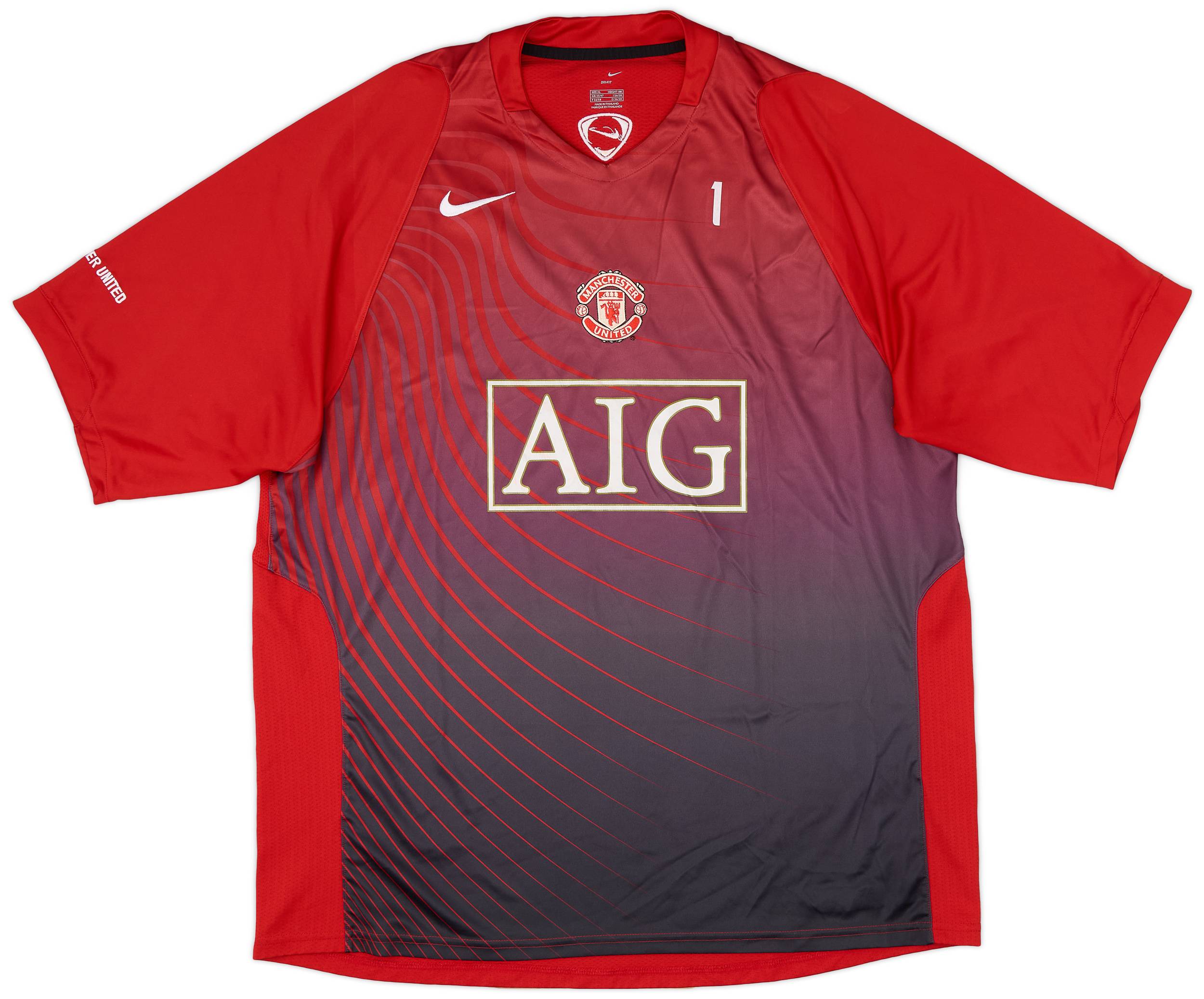 2006-07 Manchester United Player Issue Nike Training Shirt #1 (van der Sar) - 5/10 - (XL)