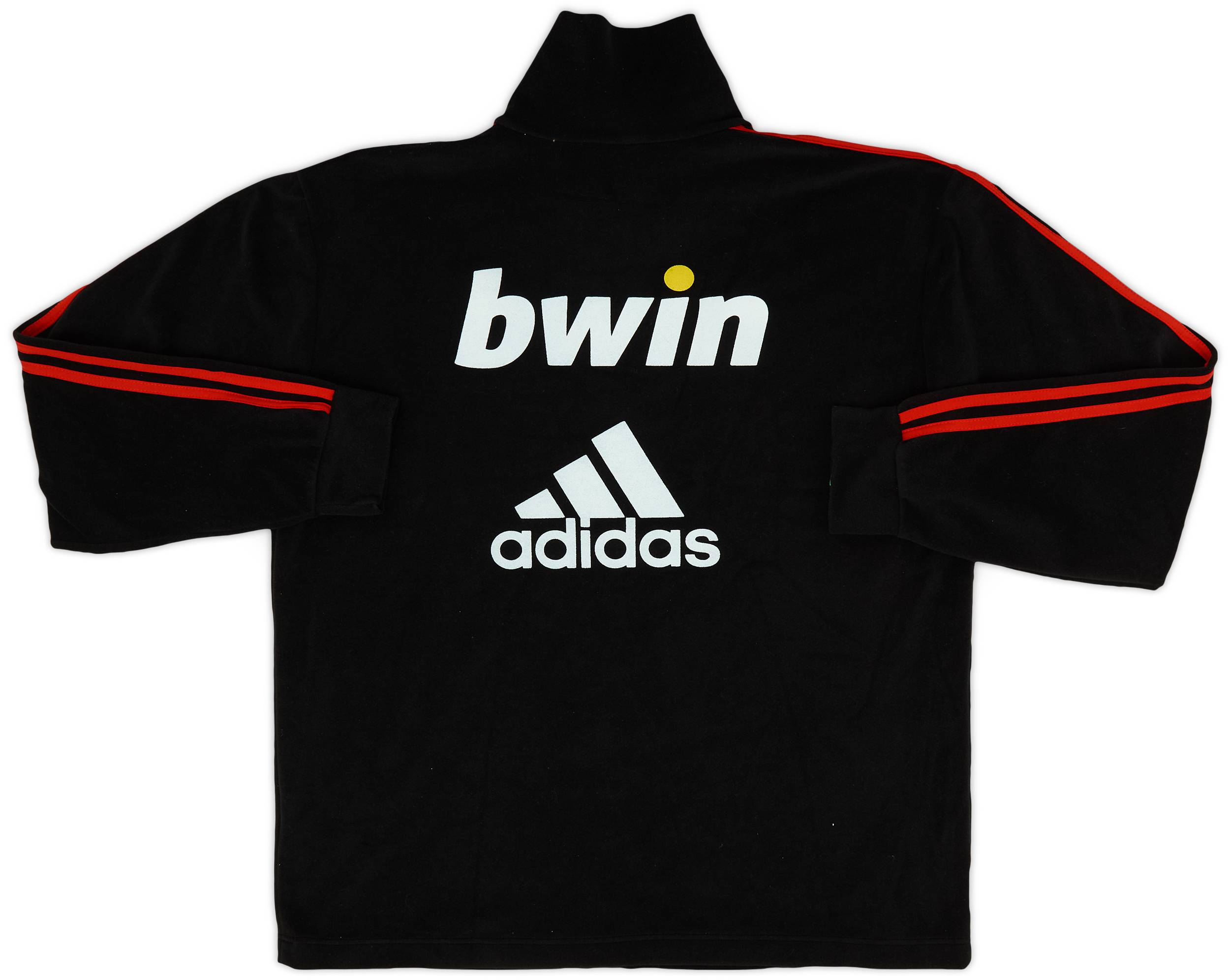 2007-08 AC Milan Player Issue adidas 1/4 Zip Fleece Top - 9