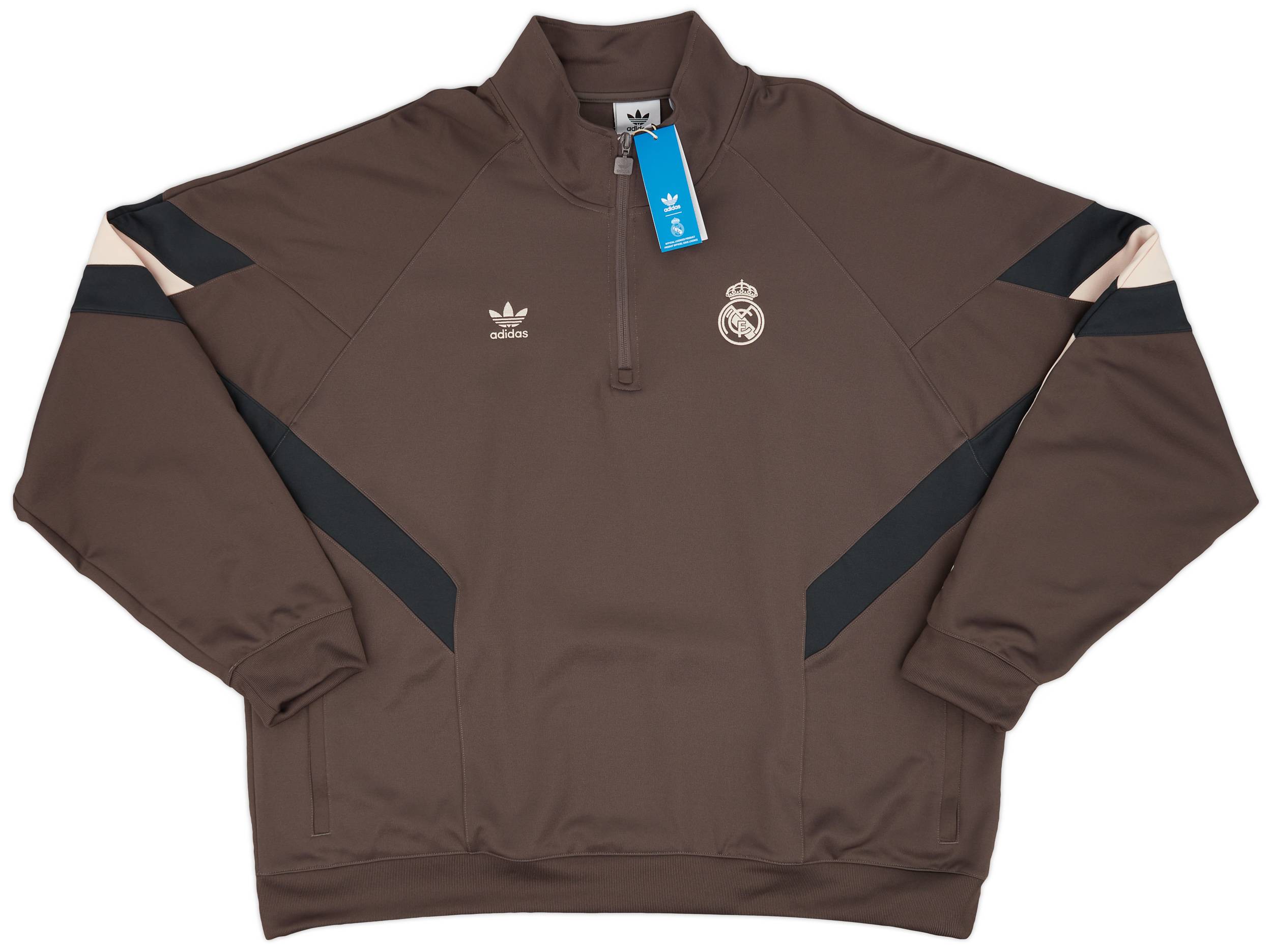 2024-25 Real Madrid adidas Originals 1/4 Zip Sweat Top