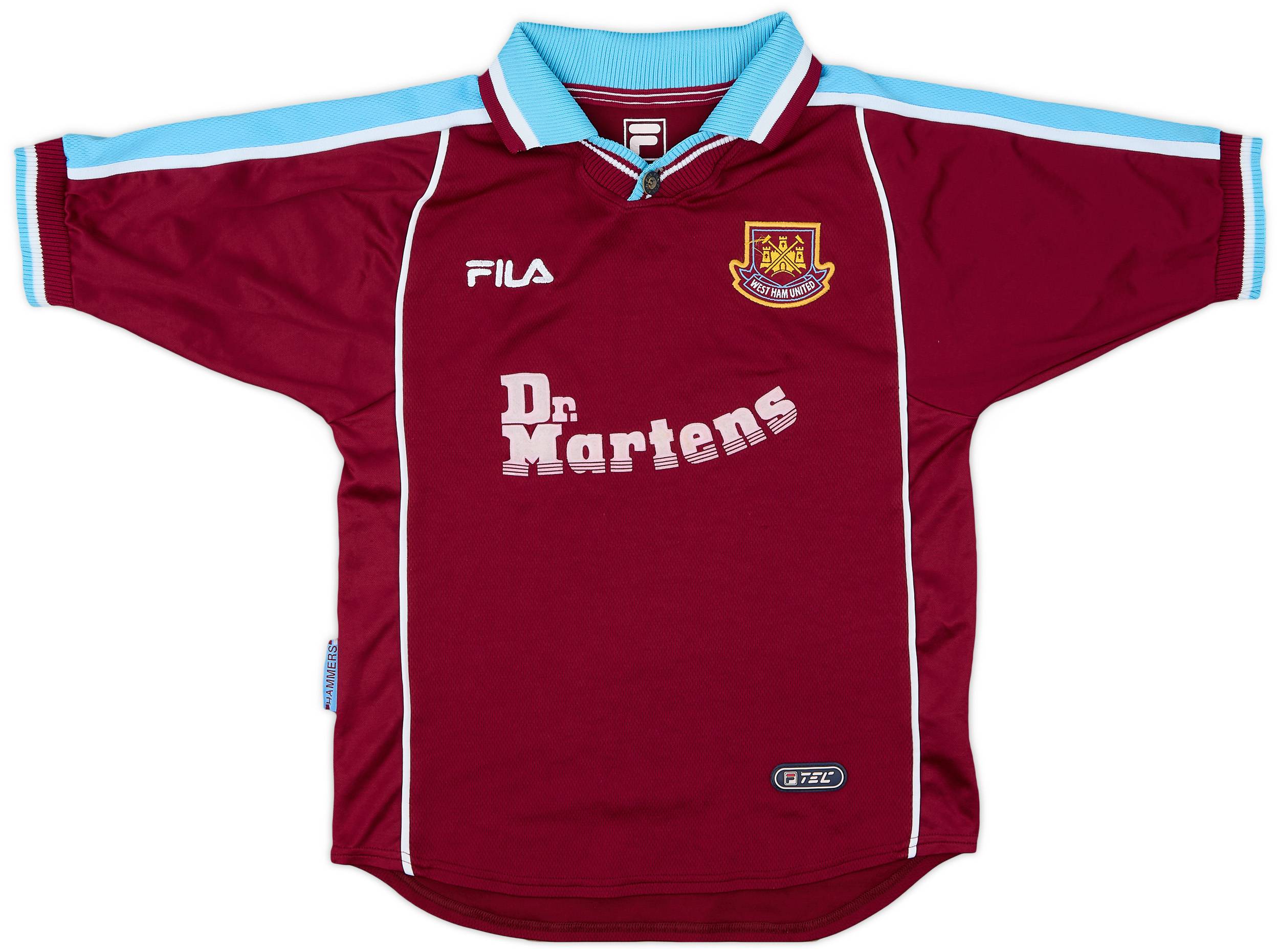 1999-01 West Ham Home Shirt - 7/10 - (L.Boys)