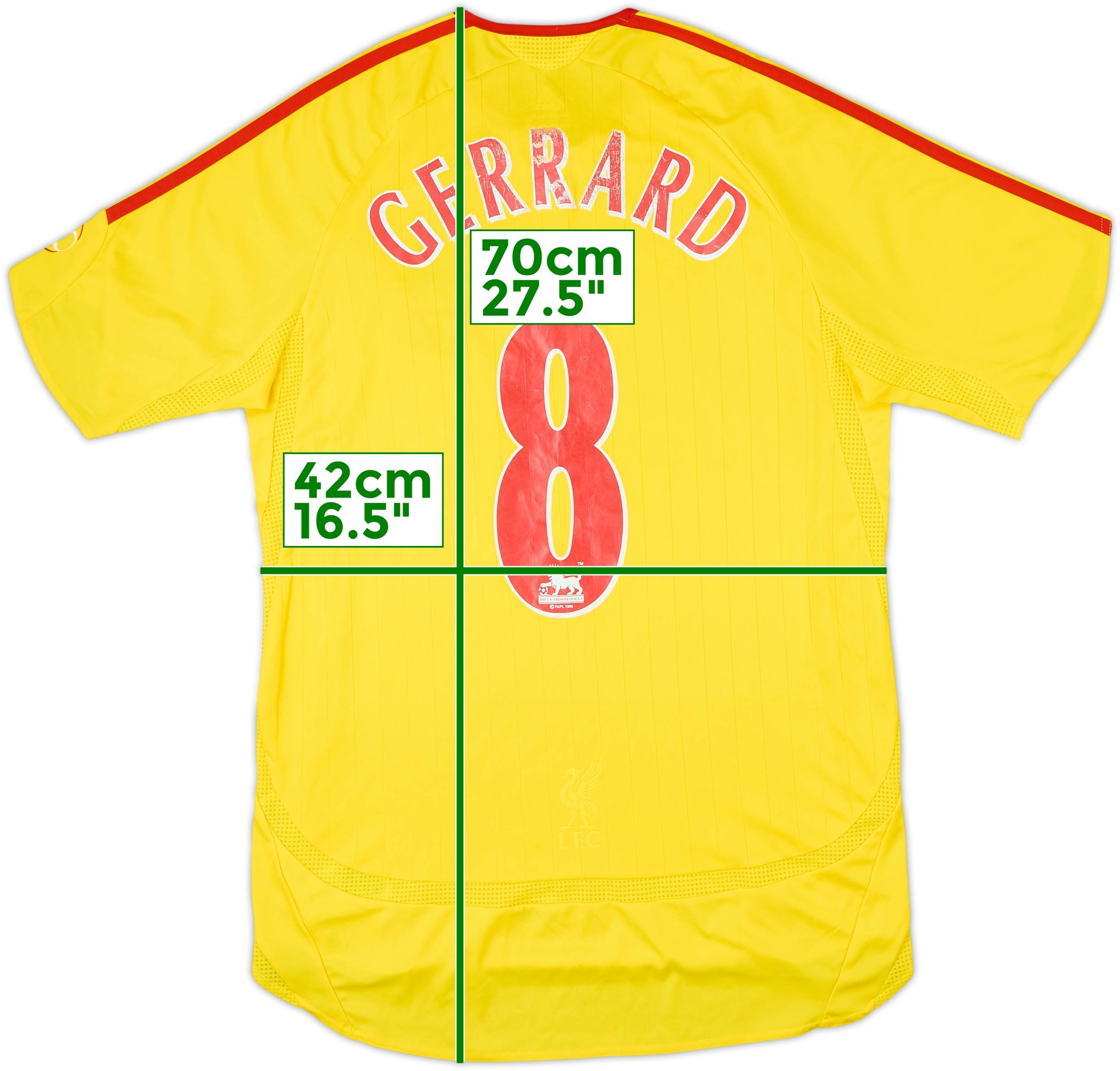2006-07 Liverpool Away Shirt Gerrard #8 - 5/10 - (S)
