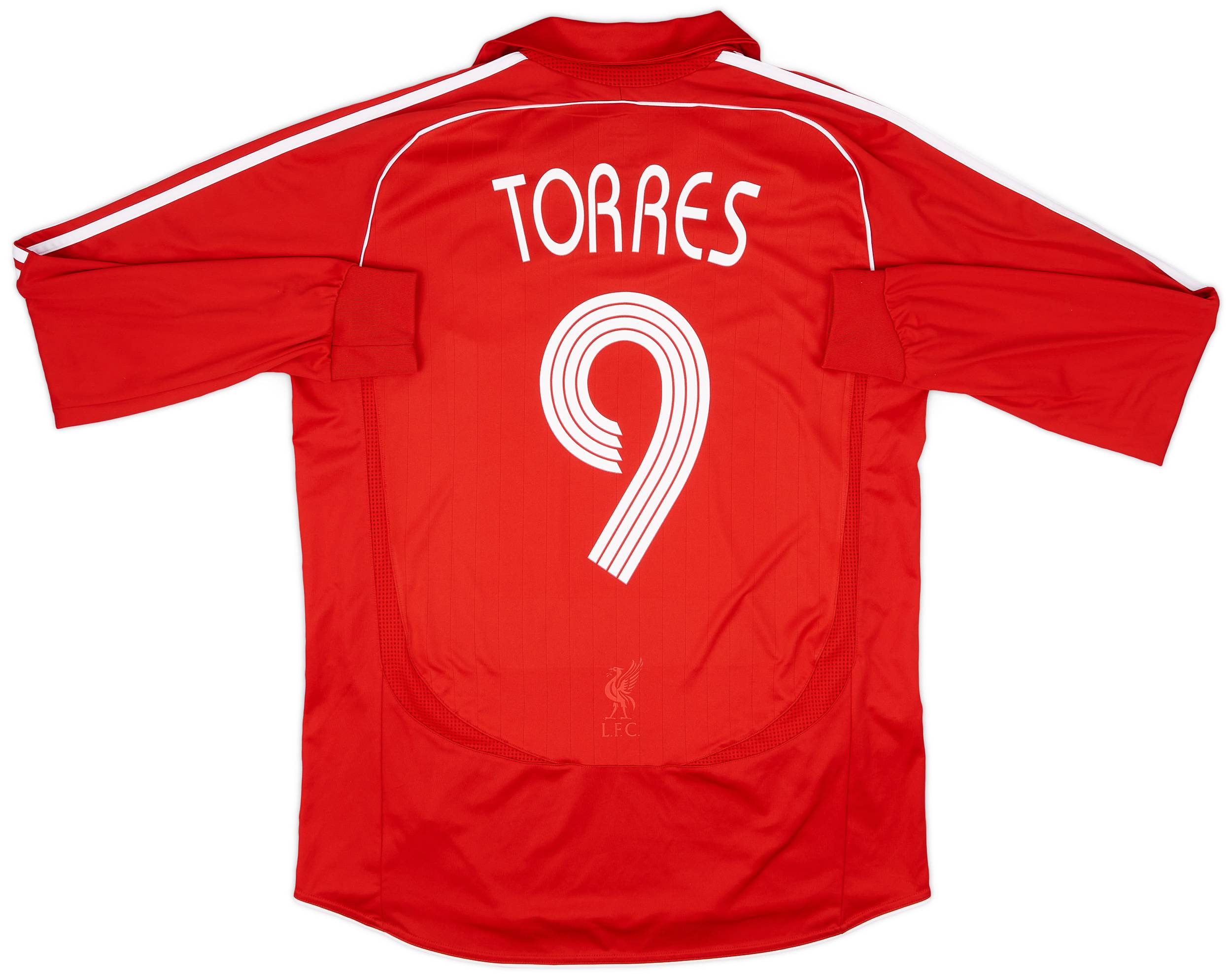 2006-08 Liverpool Player issue Home L/S Shirt Torres #9 - 9