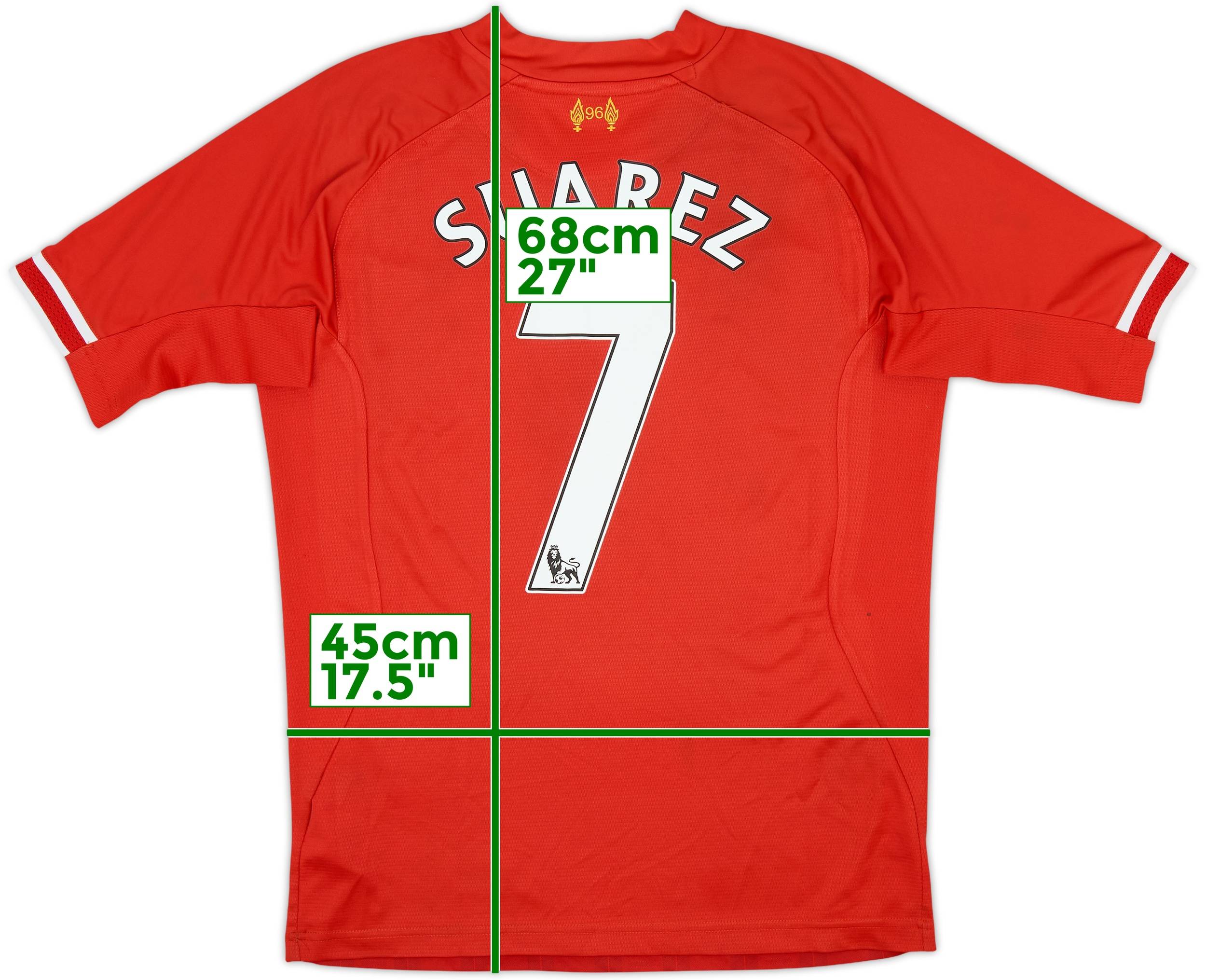 2013-14 Liverpool Home Shirt Suarez #7 - 5/10 - (S)