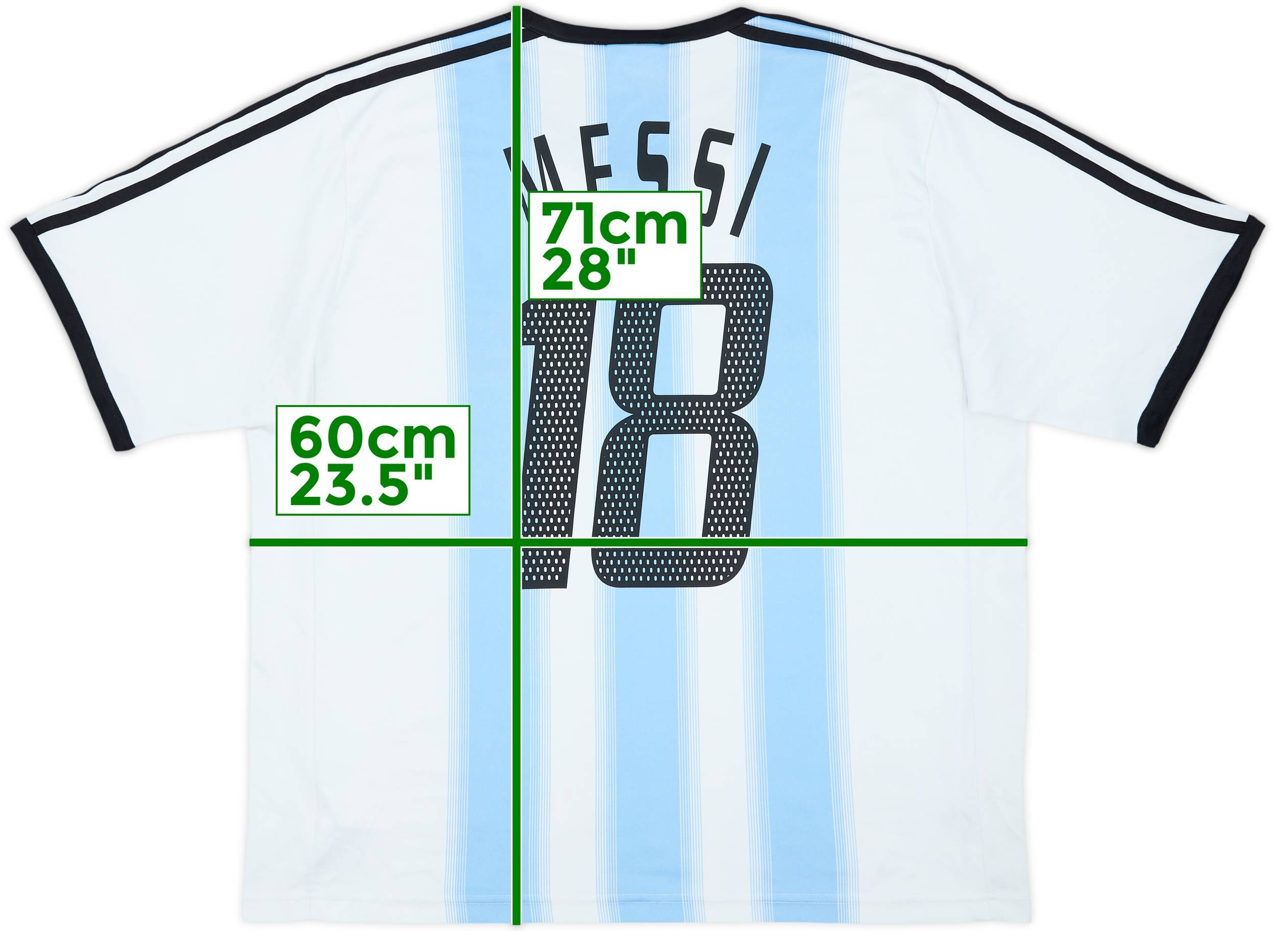 2004-05 Argentina Basic Home Shirt Messi #18 - 6/10 - (XL/XXL)