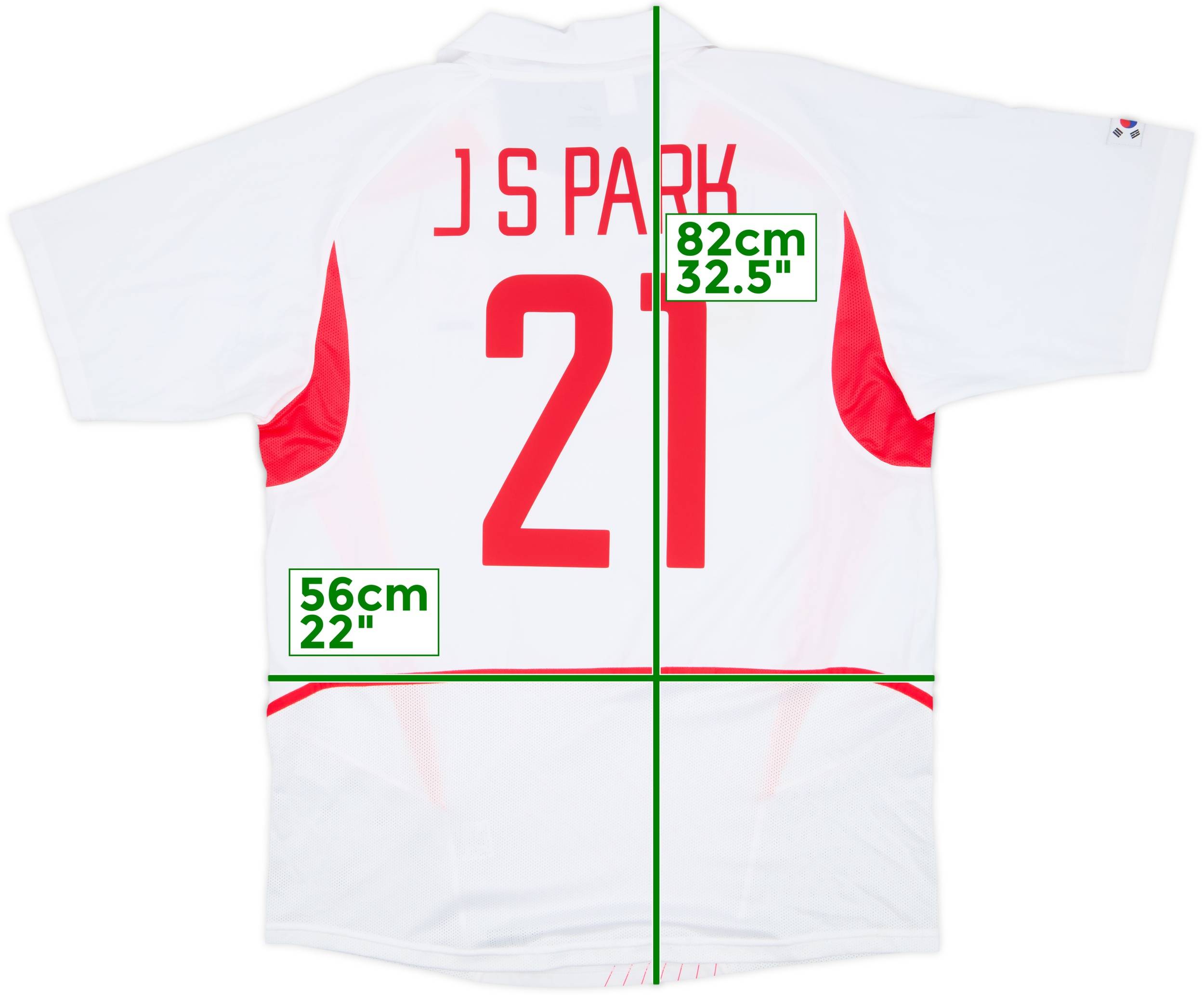 2002-03 South Korea Away Shirt J S Park #21 - 7/10 - (XXL) 2002-03 South Korea Away Shirt J S Park #21 - 7/10 - (XXL)