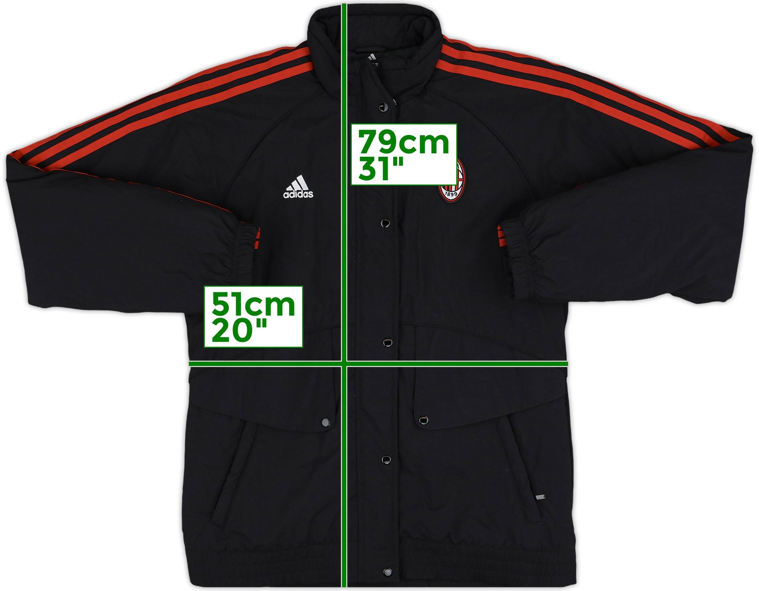 2008-09 AC Milan adidas Track Jacket - 8/10 - (M)