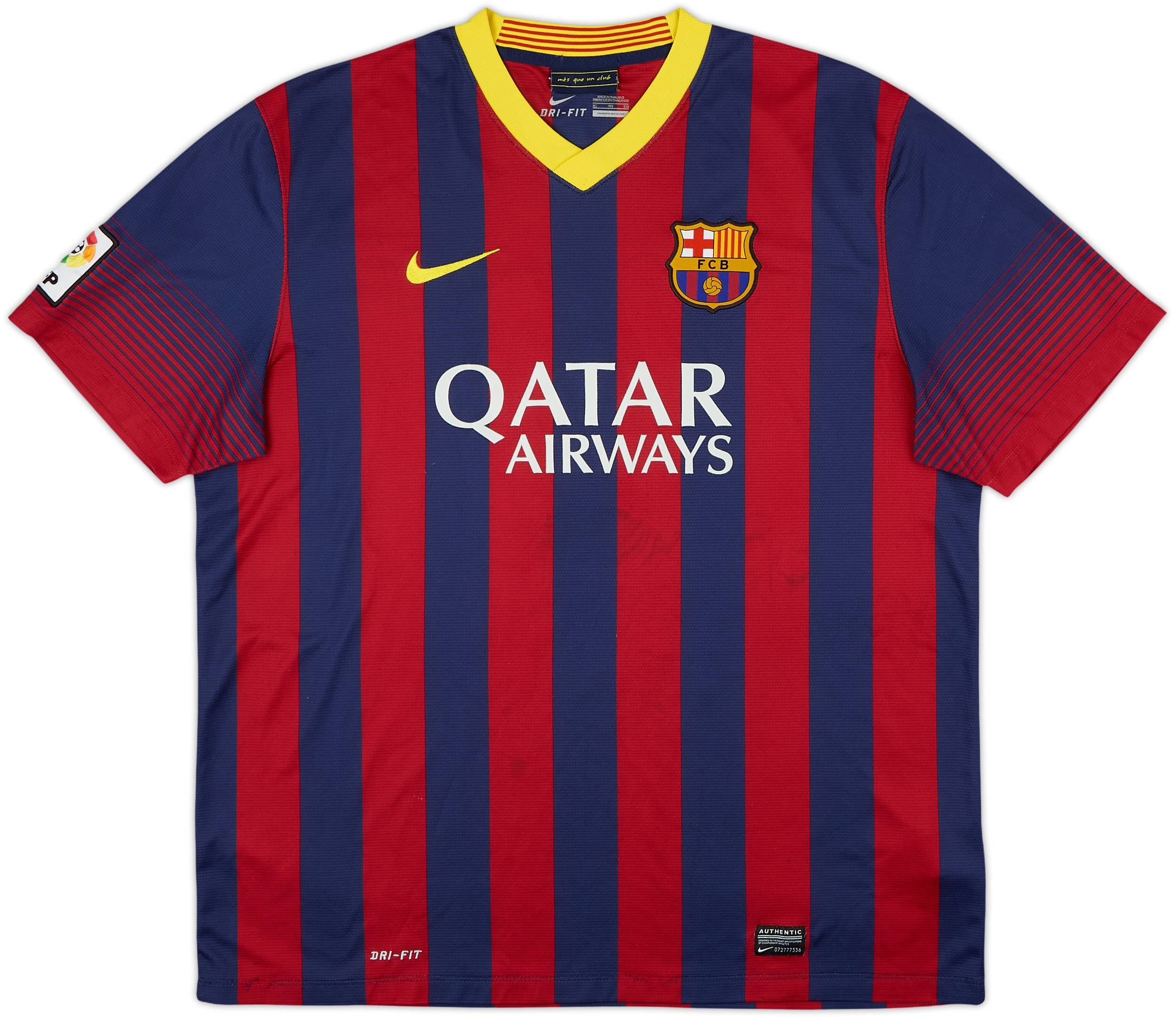 2013-14 Barcelona Home Shirt Fabregas #4 - 6/10 - (XL)