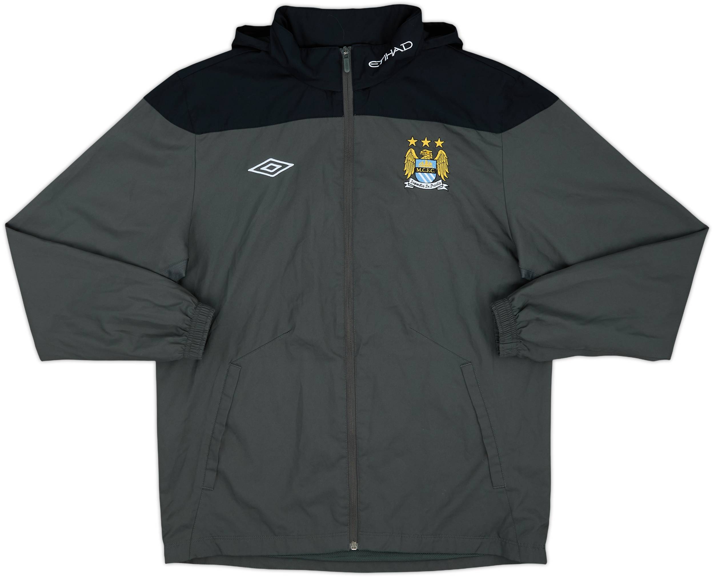 2010-11 Manchester City Umbro Hooded Rain Jacket - 9/10 - (M)