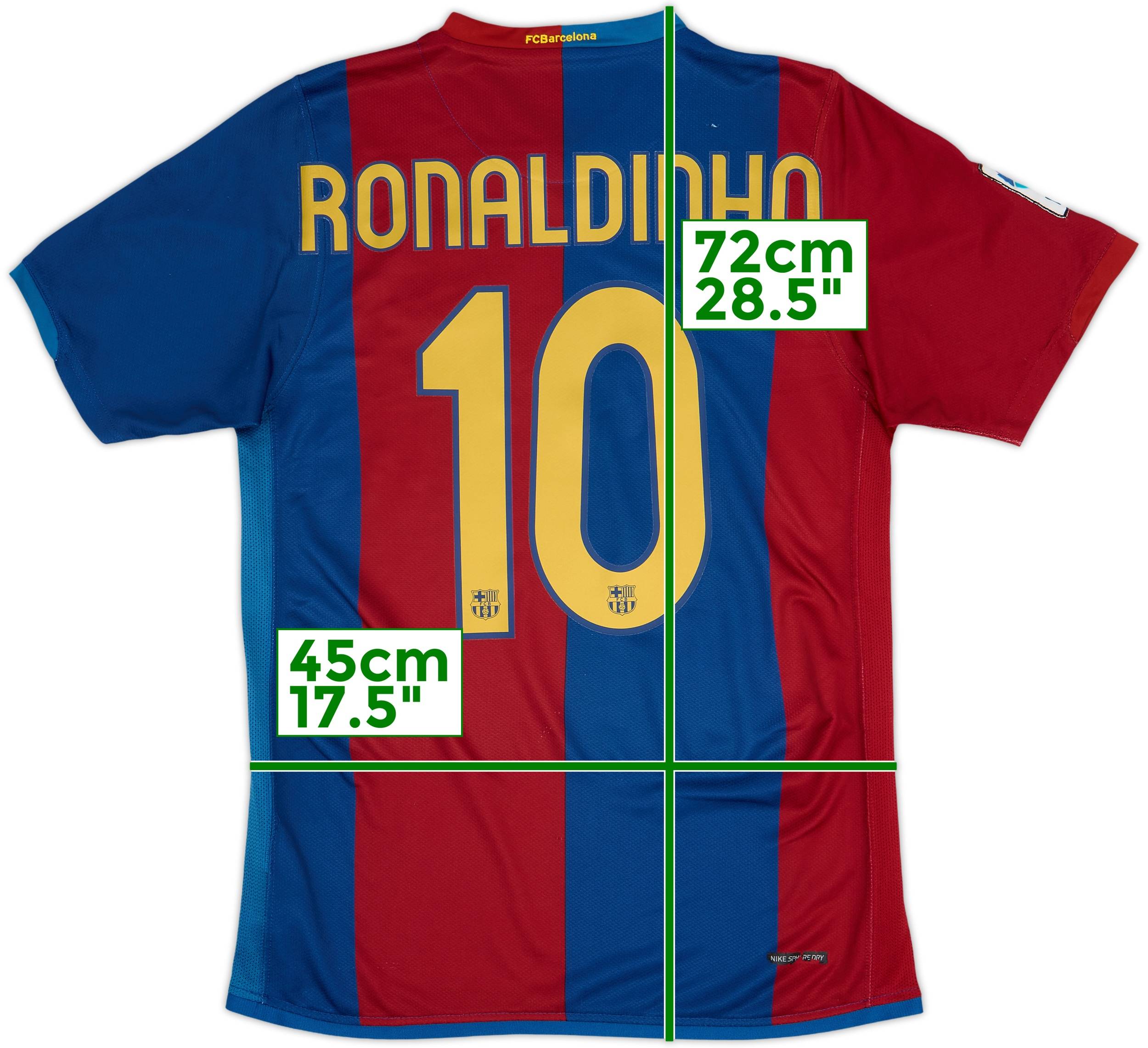 2006-07 Barcelona Home Shirt Ronaldinho #10 - 8/10 - (S)