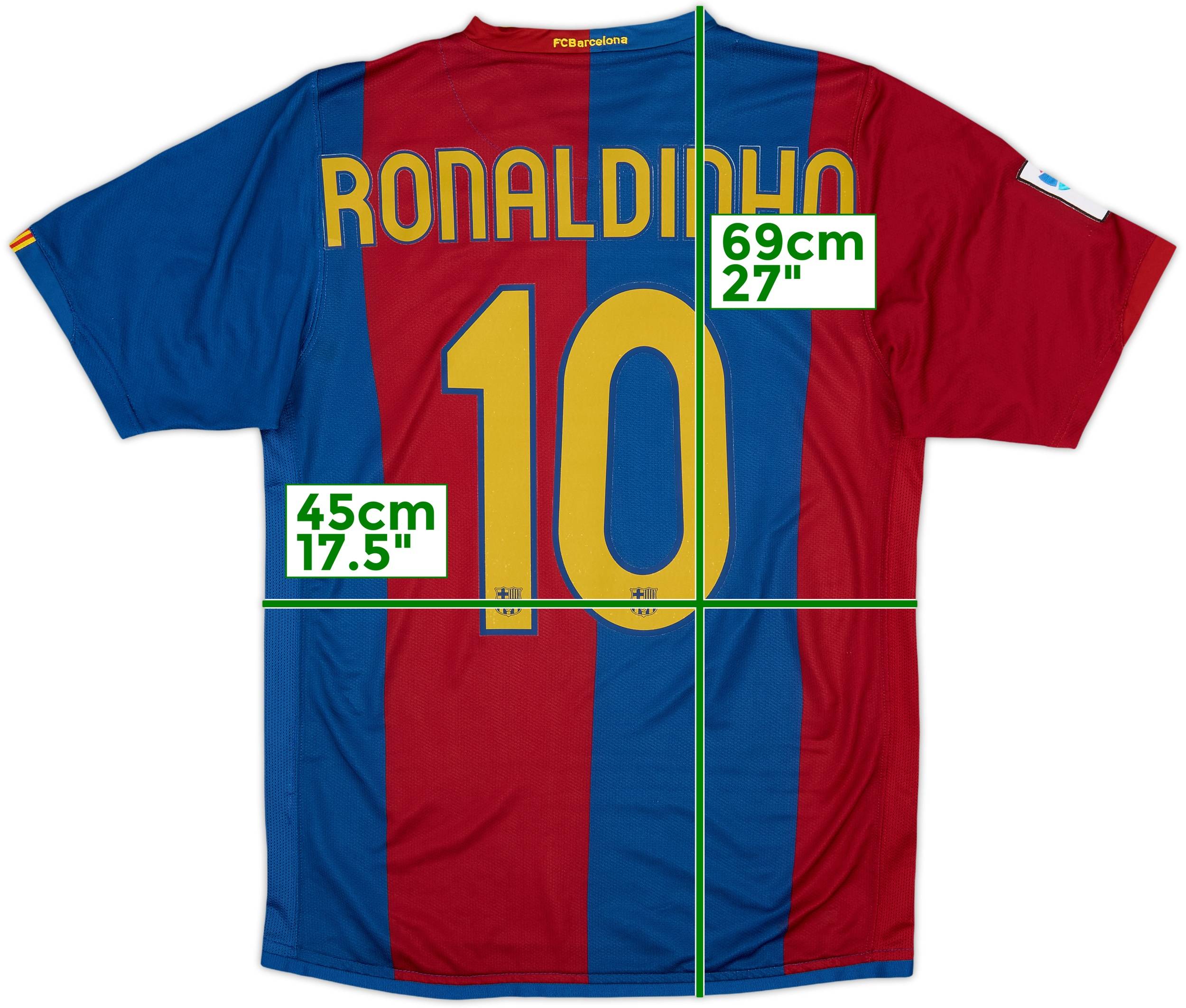 2006-07 Barcelona Home Shirt Ronaldinho #10 - 9/10 - (S)