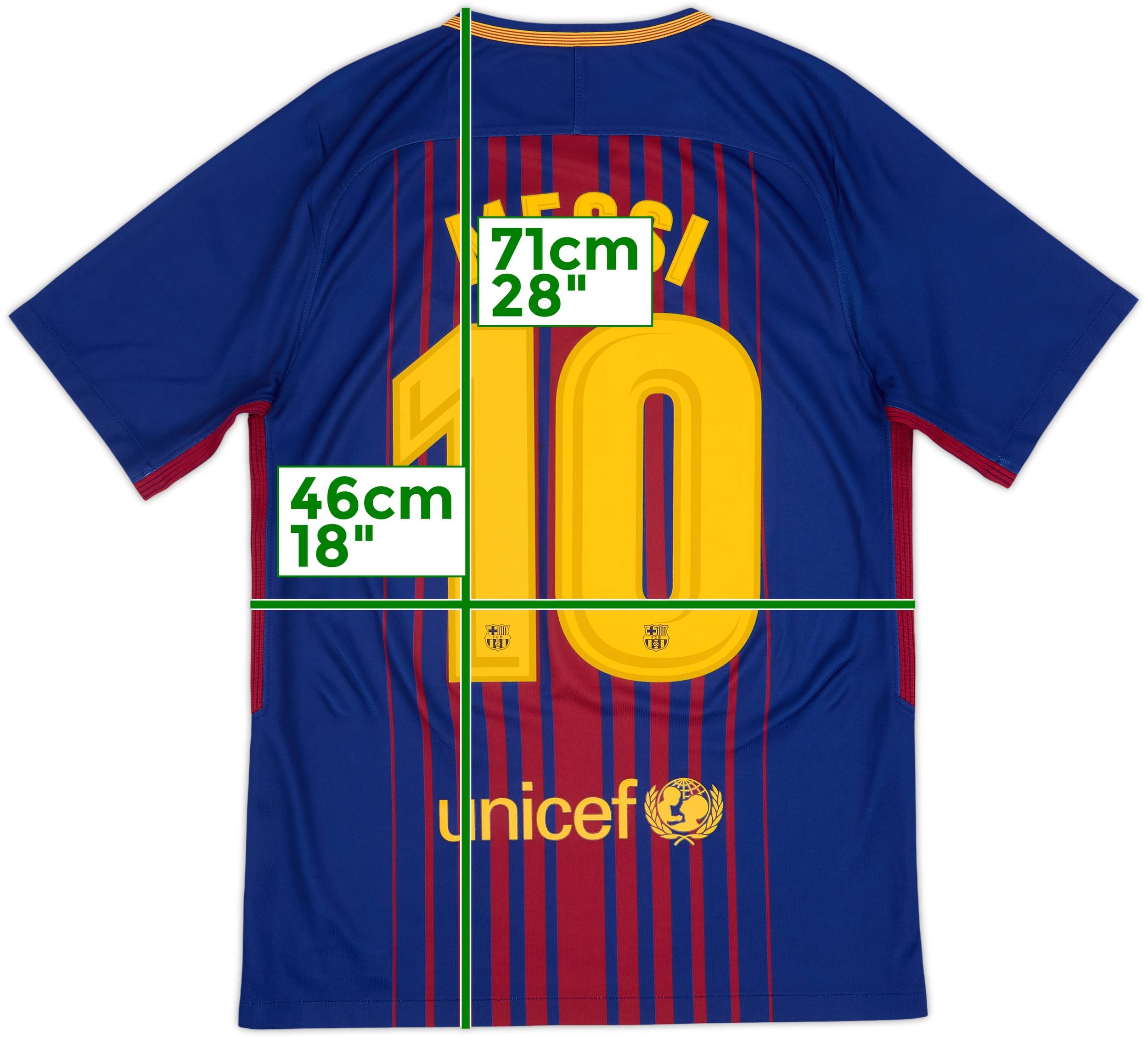 2017-18 Barcelona Home Shirt Messi #10 - 8/10 - (S)