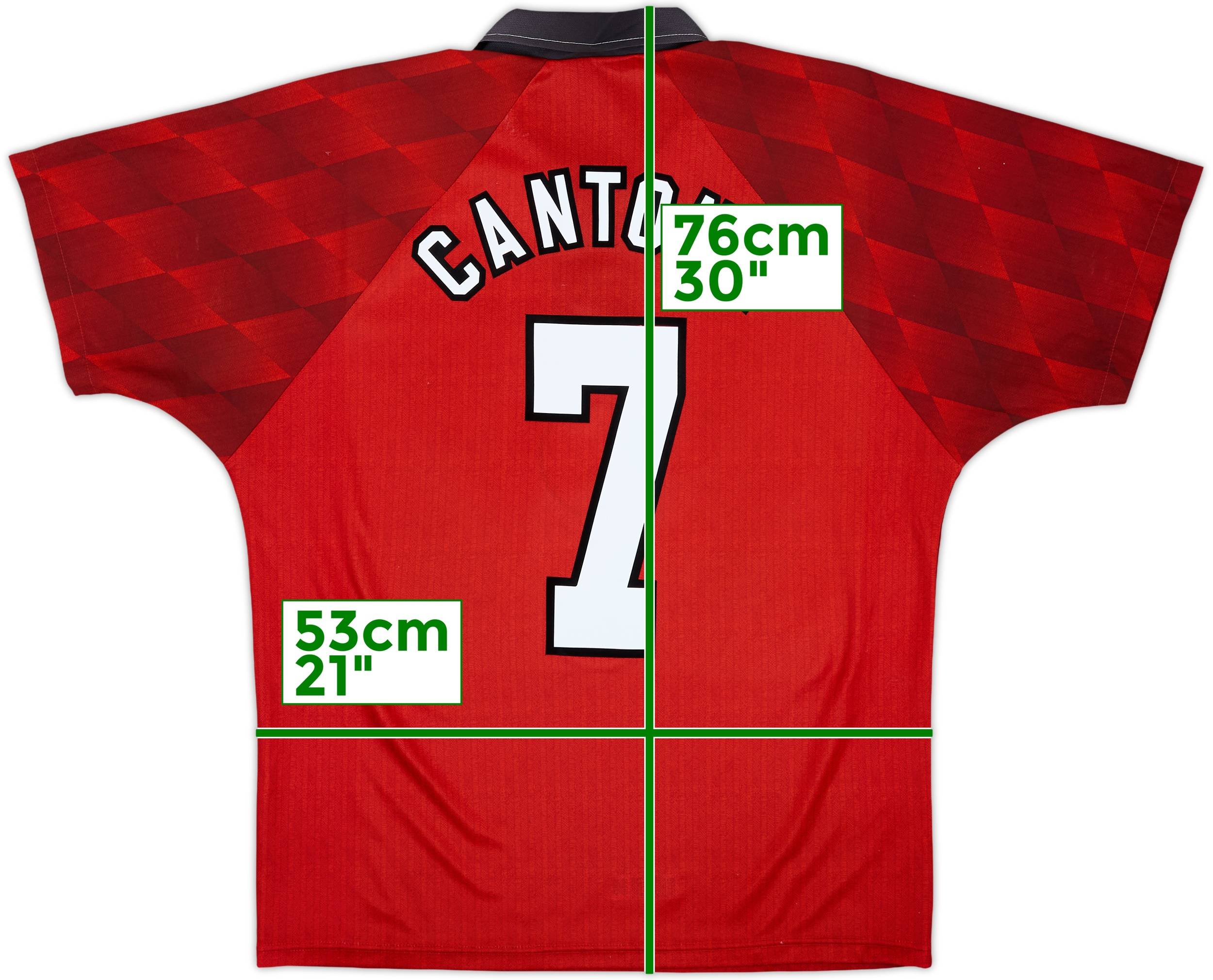 1996-98 Manchester United Home Shirt Cantona #7 - 7/10 - (M)