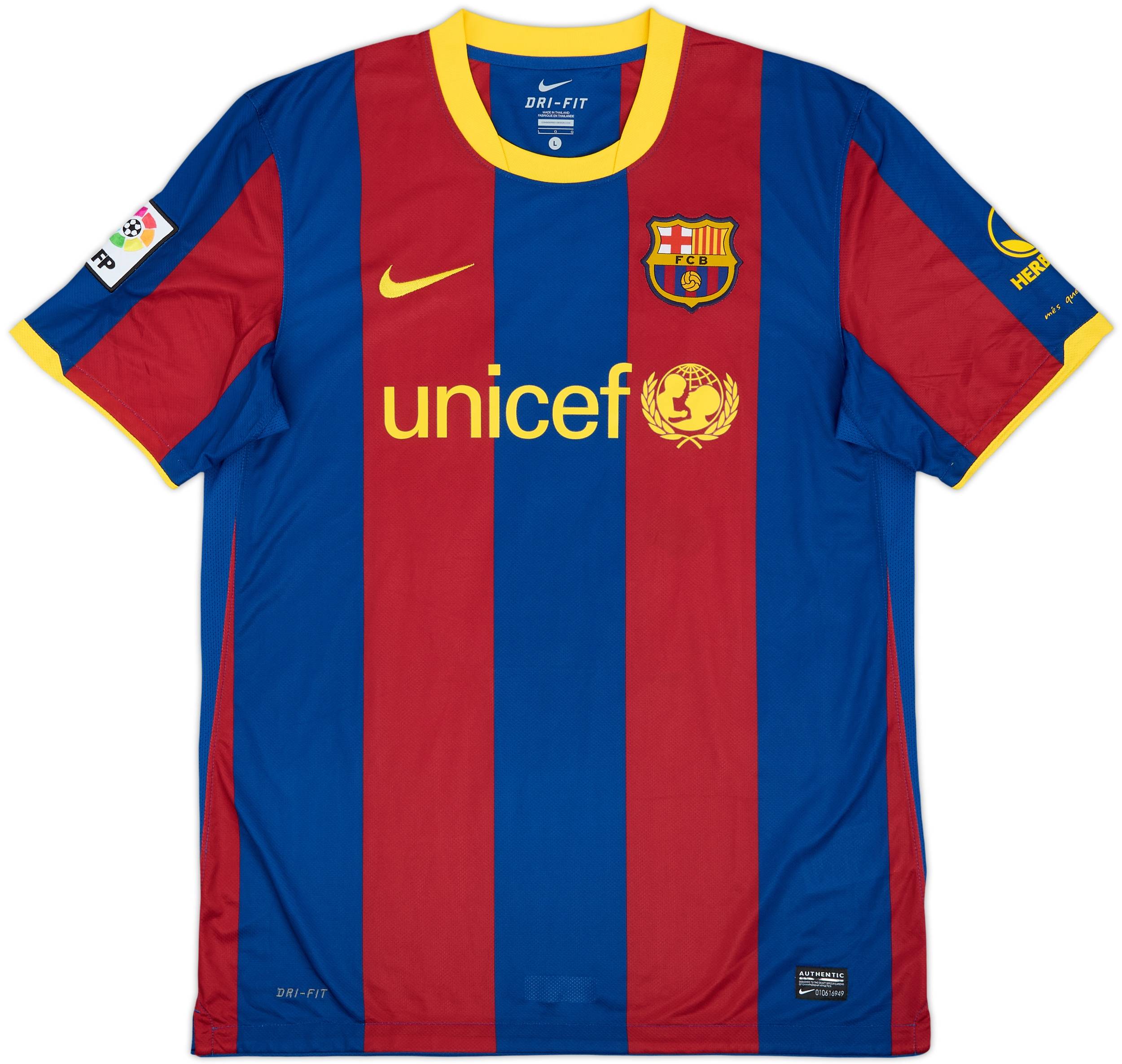 2010-11 Barcelona Home Shirt Messi #10 - 9/10 - (L)