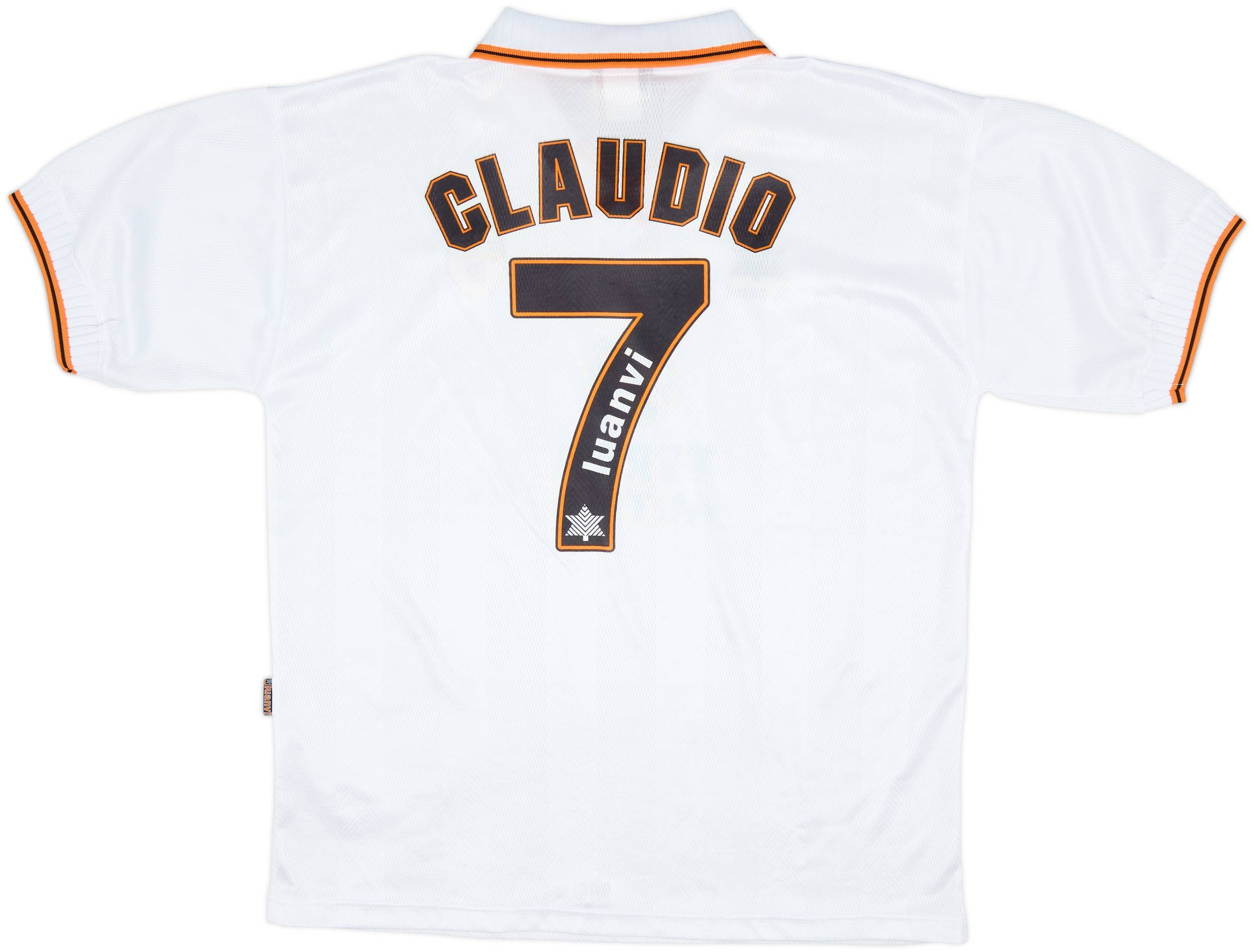 1998-99 Valencia Home Shirt Claudio #7 - 9/10 - (XL)