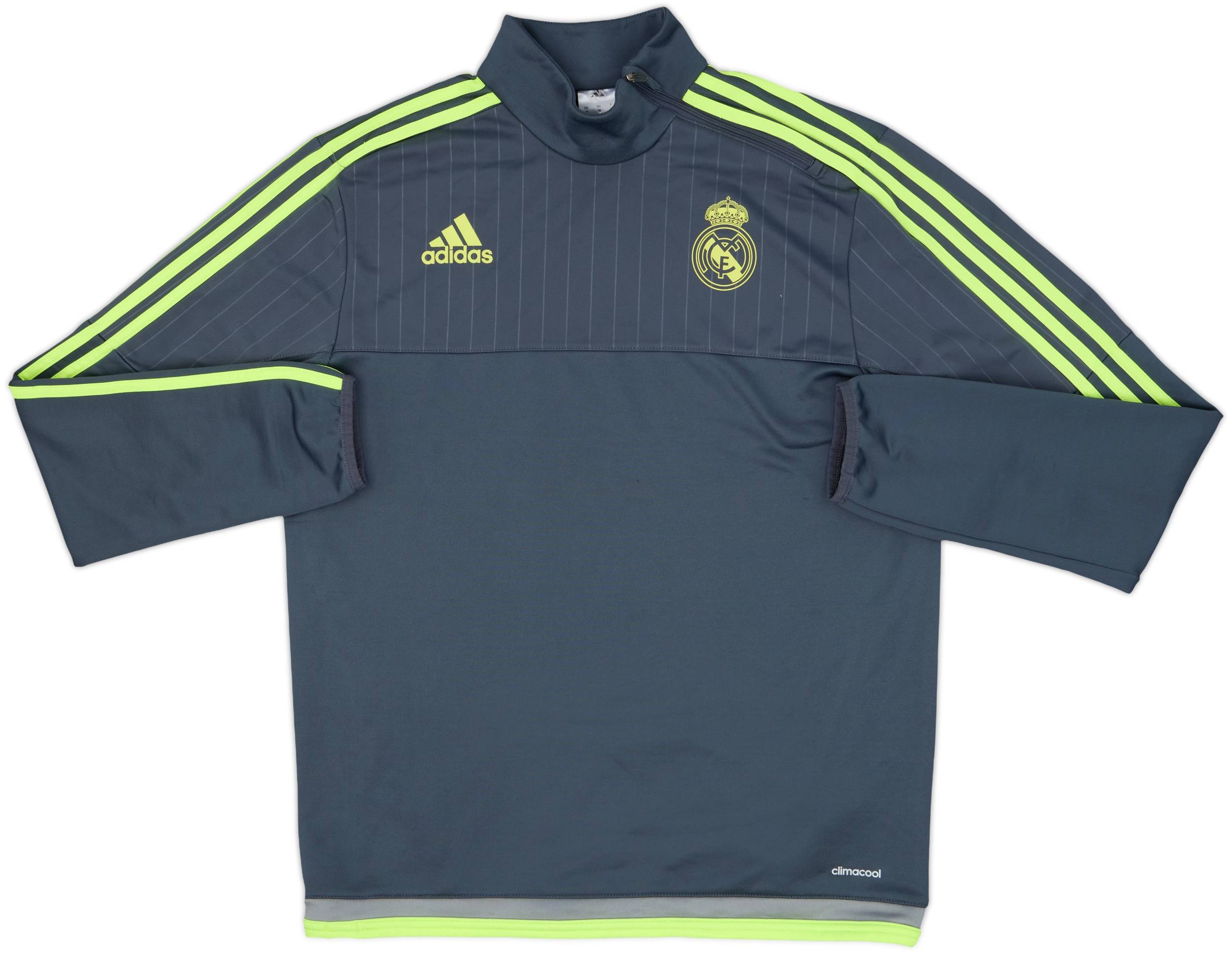 2015-16 Real Madrid adidas 1/4 Zip Drill Top - 8/10 - (M)